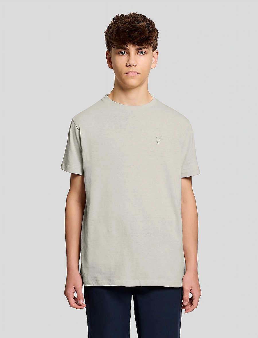 Lyle & Scott - Linen Blend T-shirt - kortærmede t-shirts - w870 cove - 0