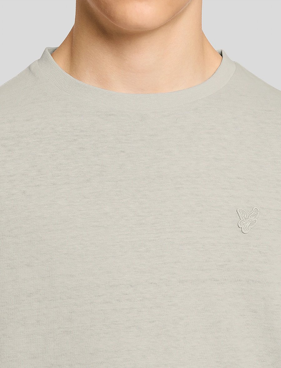 Lyle & Scott - Linen Blend T-shirt - kortærmede t-shirts - w870 cove - 4
