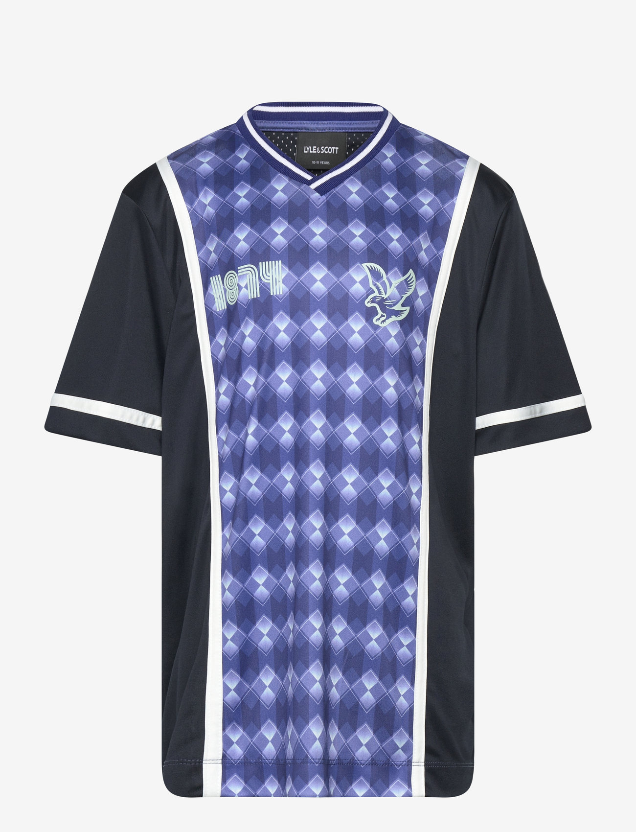 Lyle & Scott - Printed Argyle T-shirt - short-sleeved t-shirts - x578 now blue - 0