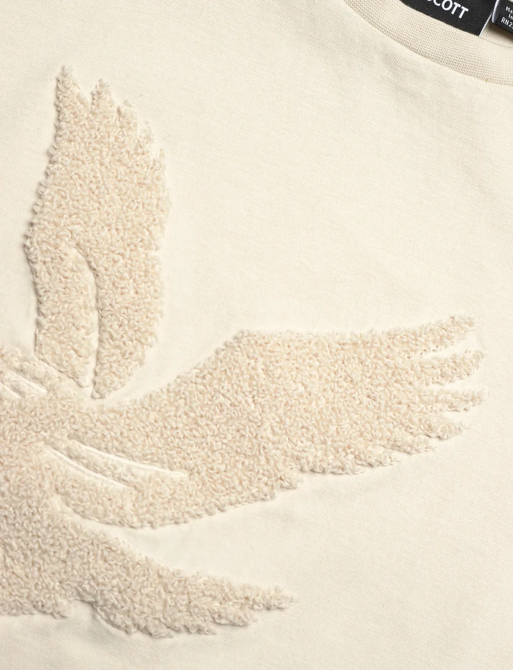 Lyle & Scott - Towelling Eagle T-shirt - kortærmede t-shirts - w503 putty - 2