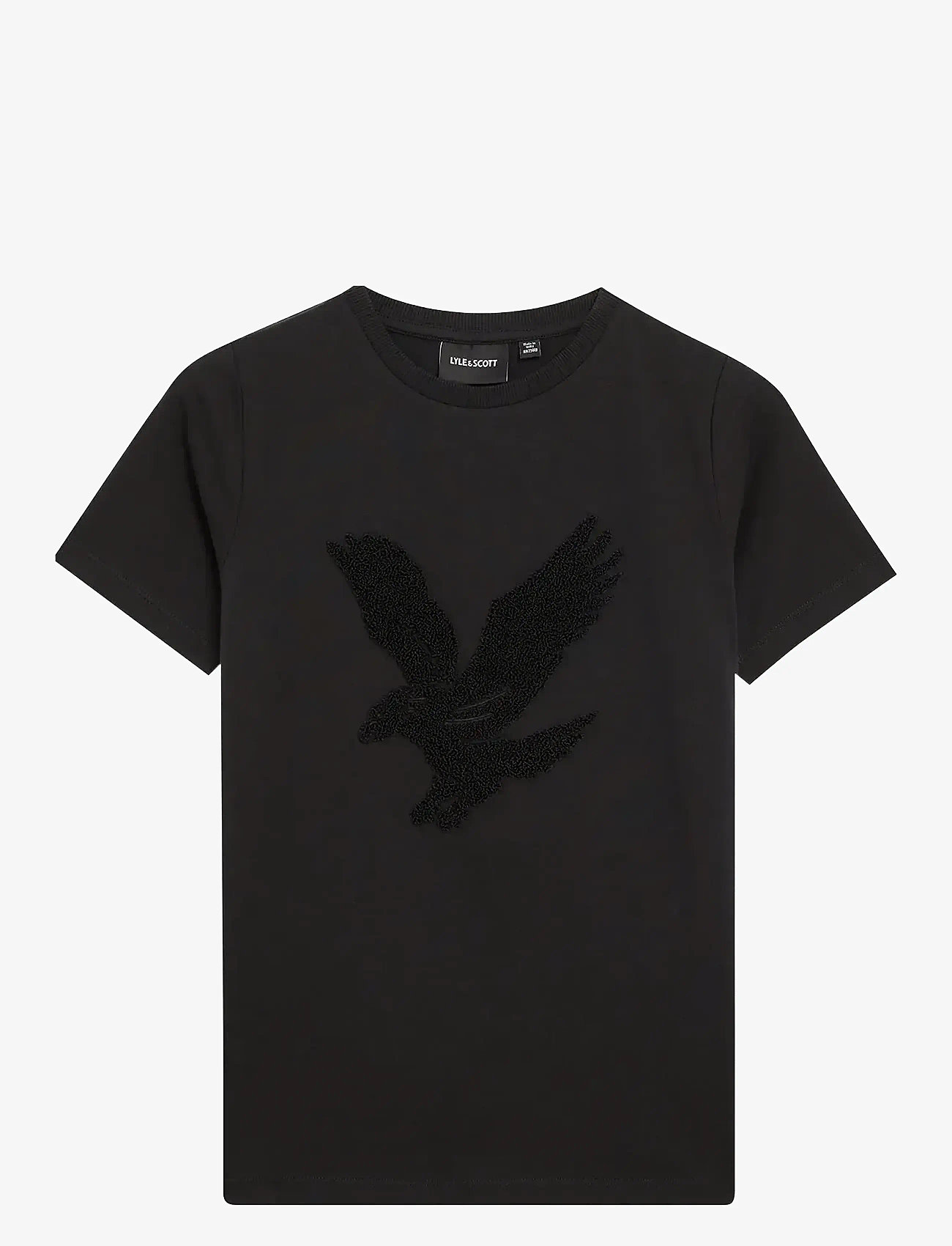 Lyle & Scott - Towelling Eagle T-shirt - short-sleeved t-shirts - z865 jet black - 0