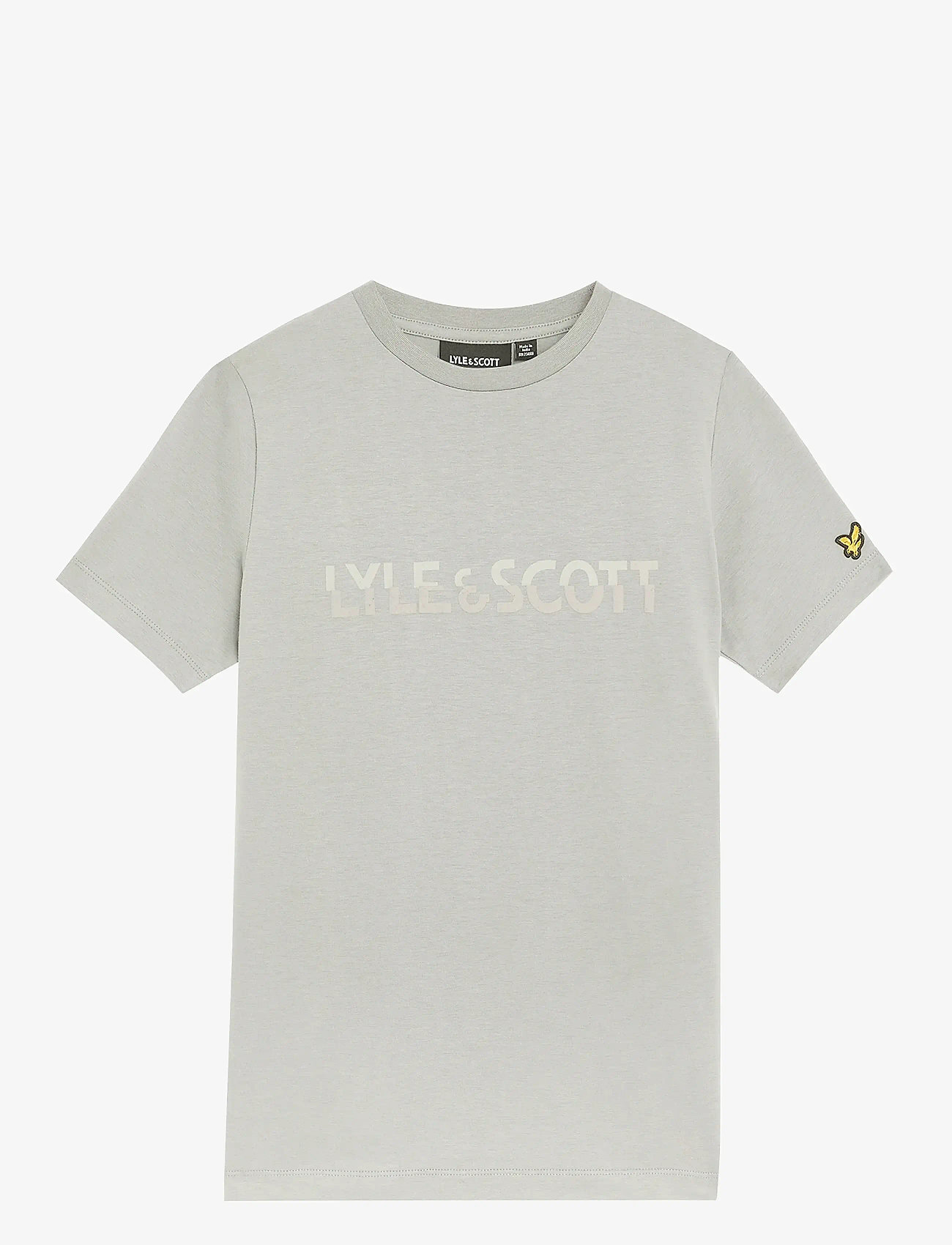 Lyle & Scott - Lyle & Scott Print T-shirt - kortärmade t-shirts - x852 sharkskin - 0