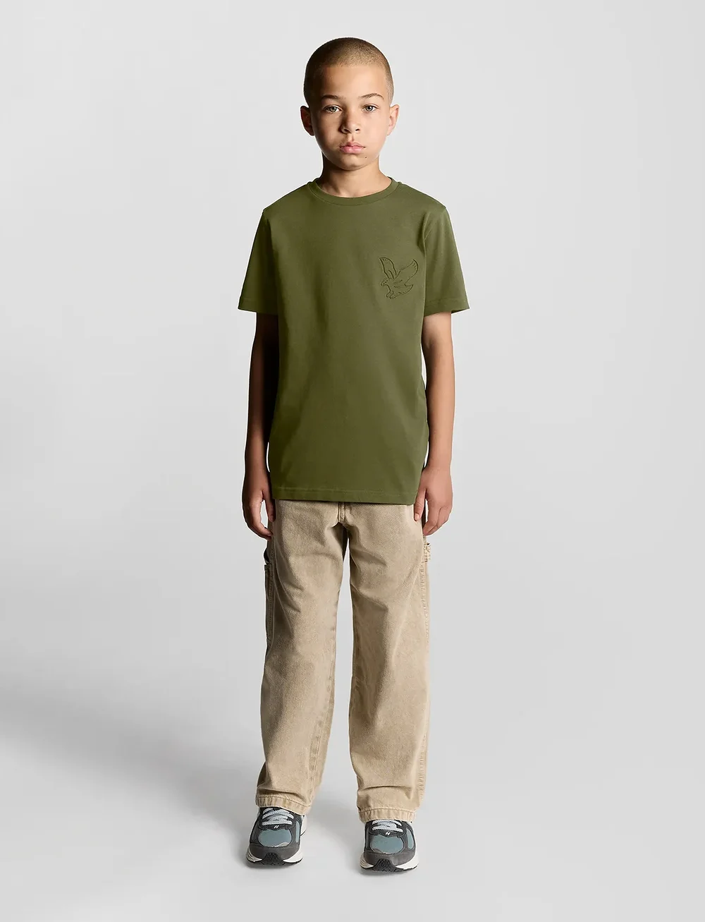 Lyle & Scott - Embossed Eagle T-shirt - kortærmede t-shirts - x848 deep depths - 3