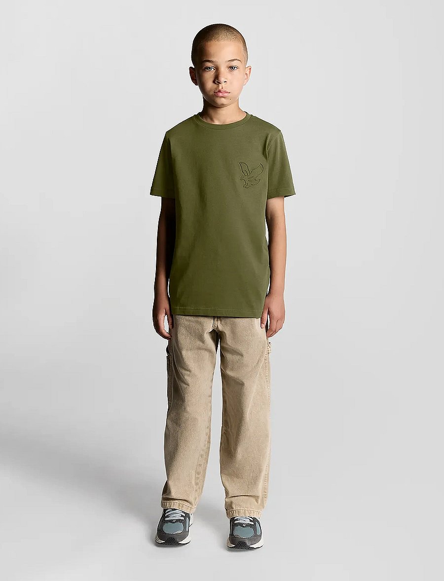 Lyle & Scott - Embossed Eagle T-shirt - kortærmede t-shirts - x848 deep depths - 3
