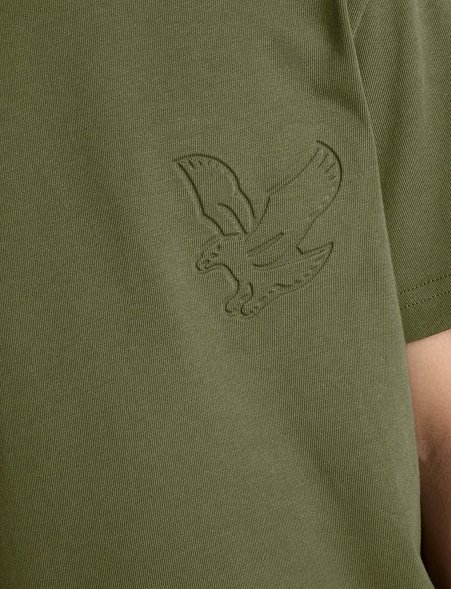 Lyle & Scott - Embossed Eagle T-shirt - kortærmede t-shirts - x848 deep depths - 5