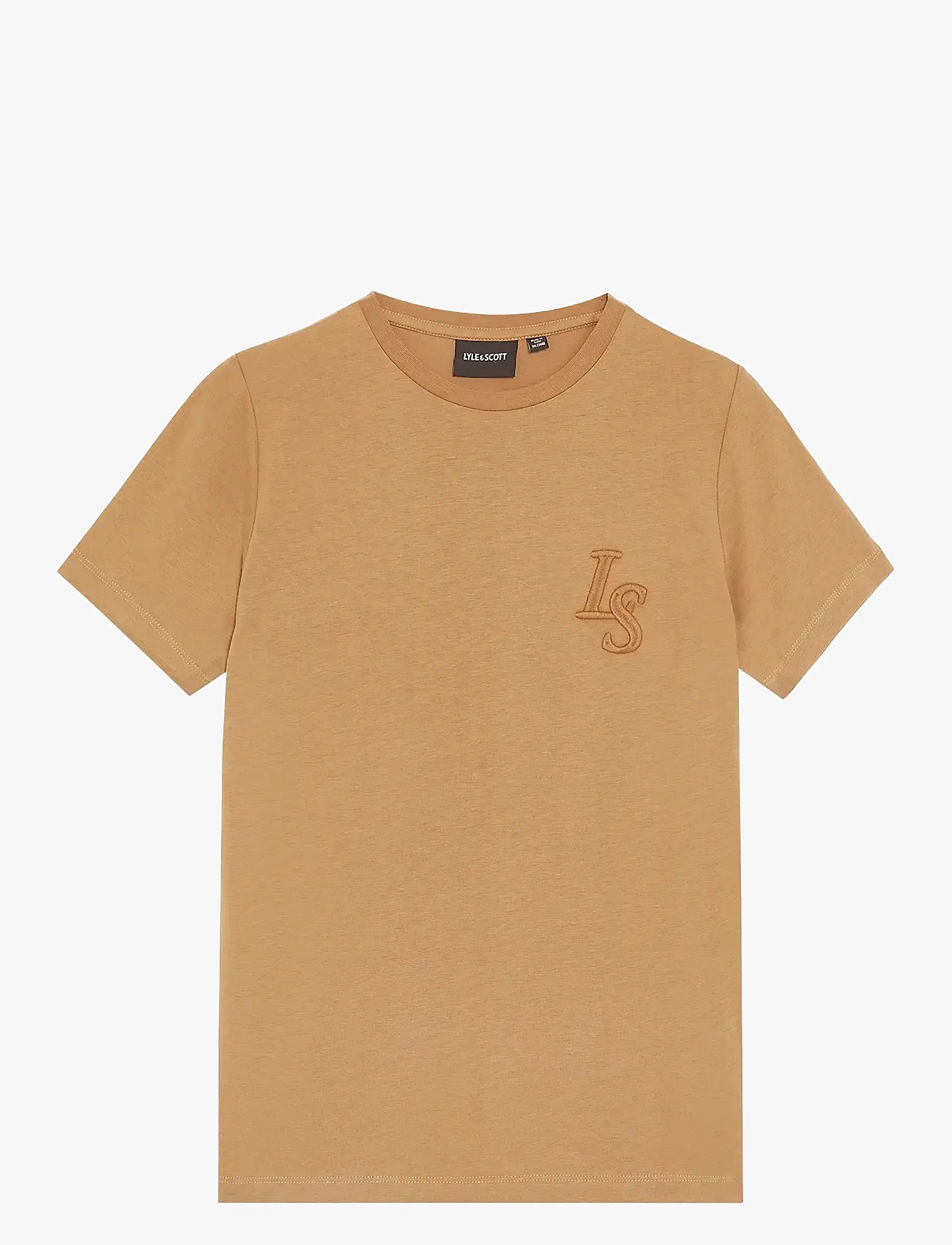 Lyle & Scott - L&S Monogram T-shirt - herbstliche kleidung - x851 tigers eye - 0