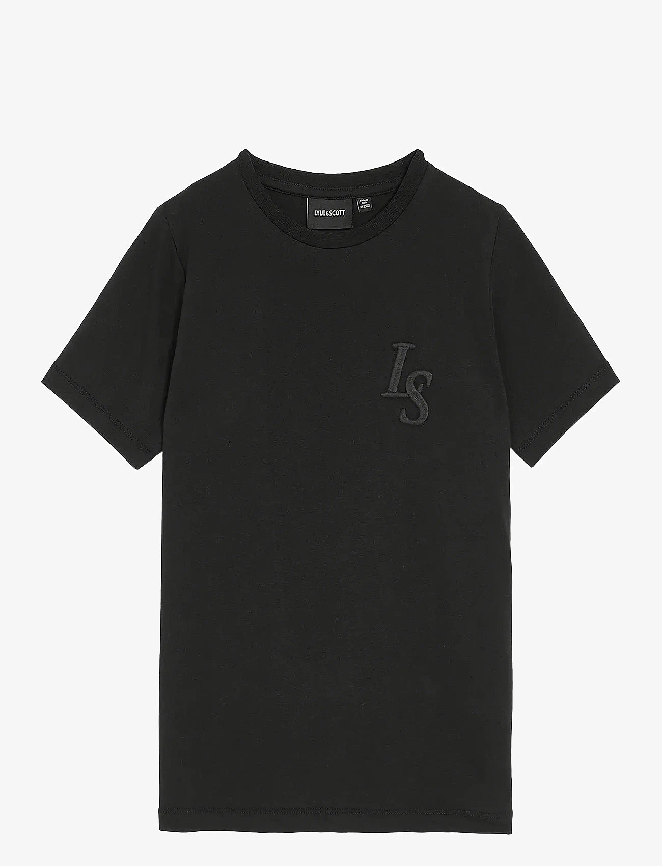 Lyle & Scott - L&S Monogram T-shirt - short-sleeved t-shirts - z865 jet black - 0