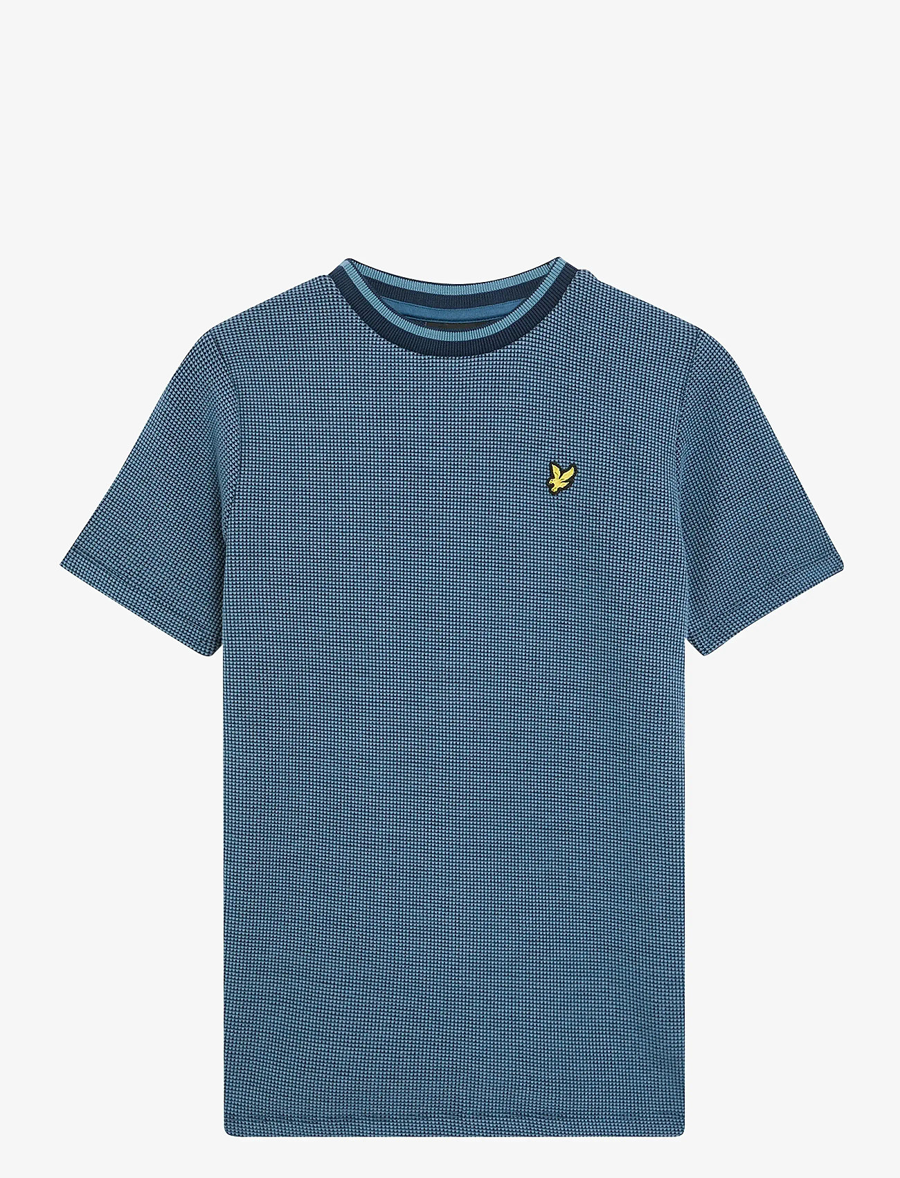 Lyle & Scott - Two Tone Waffle T-shirt - kortärmade t-shirts - z271 dark navy - 0