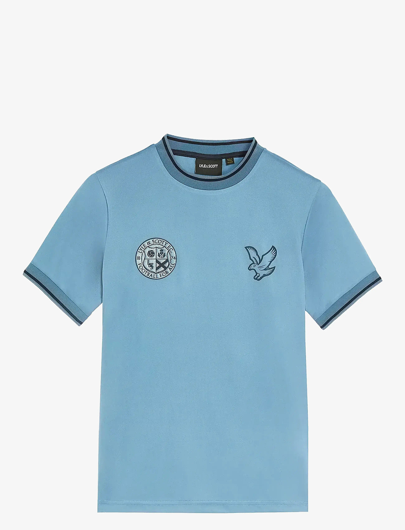 Lyle & Scott - Football T-shirt - kortärmade t-shirts - x861 ocean sky - 0