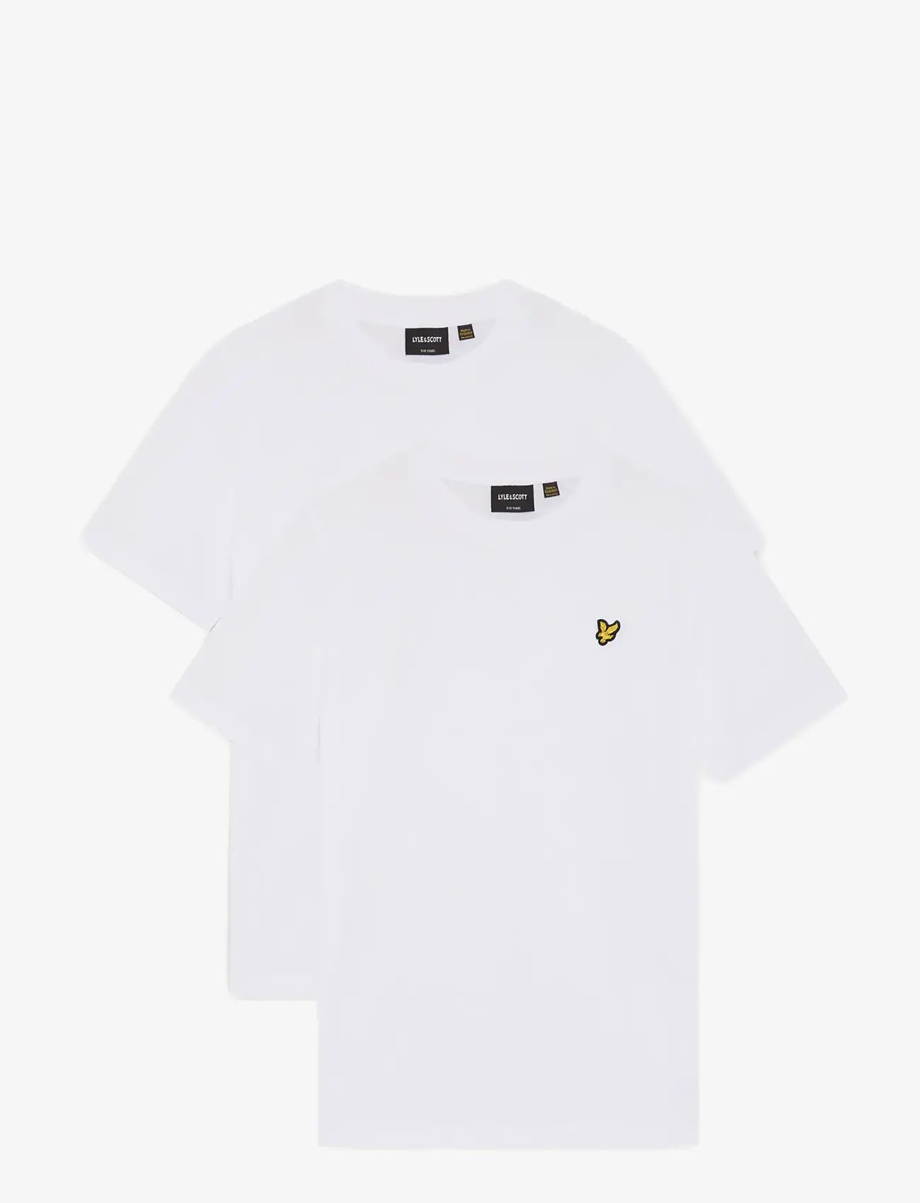 Lyle & Scott - 2-Pack Plain T-Shirt - kortærmede t-shirts - 626 white - 0