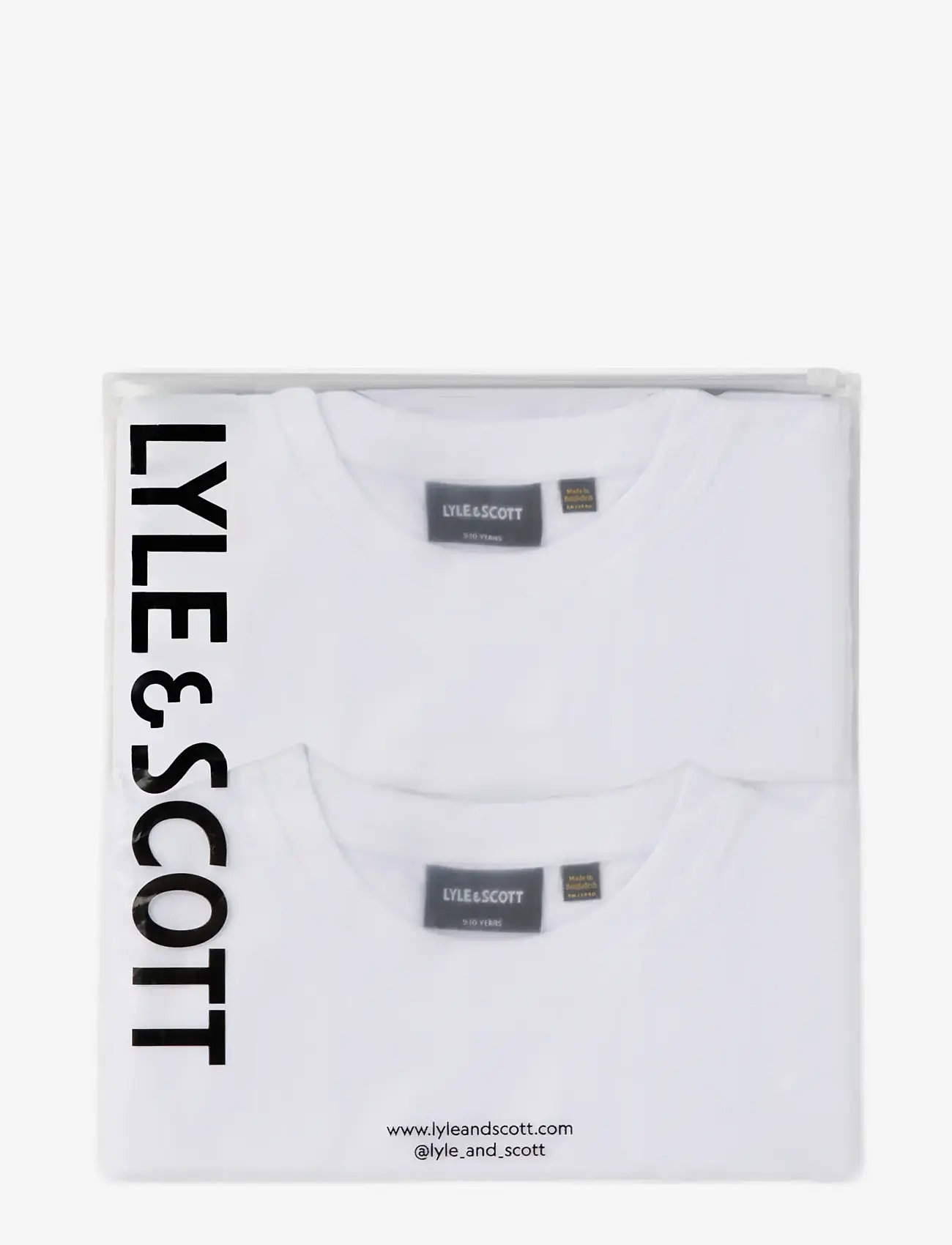 Lyle & Scott - 2-Pack Plain T-Shirt - kortærmede t-shirts - 626 white - 2