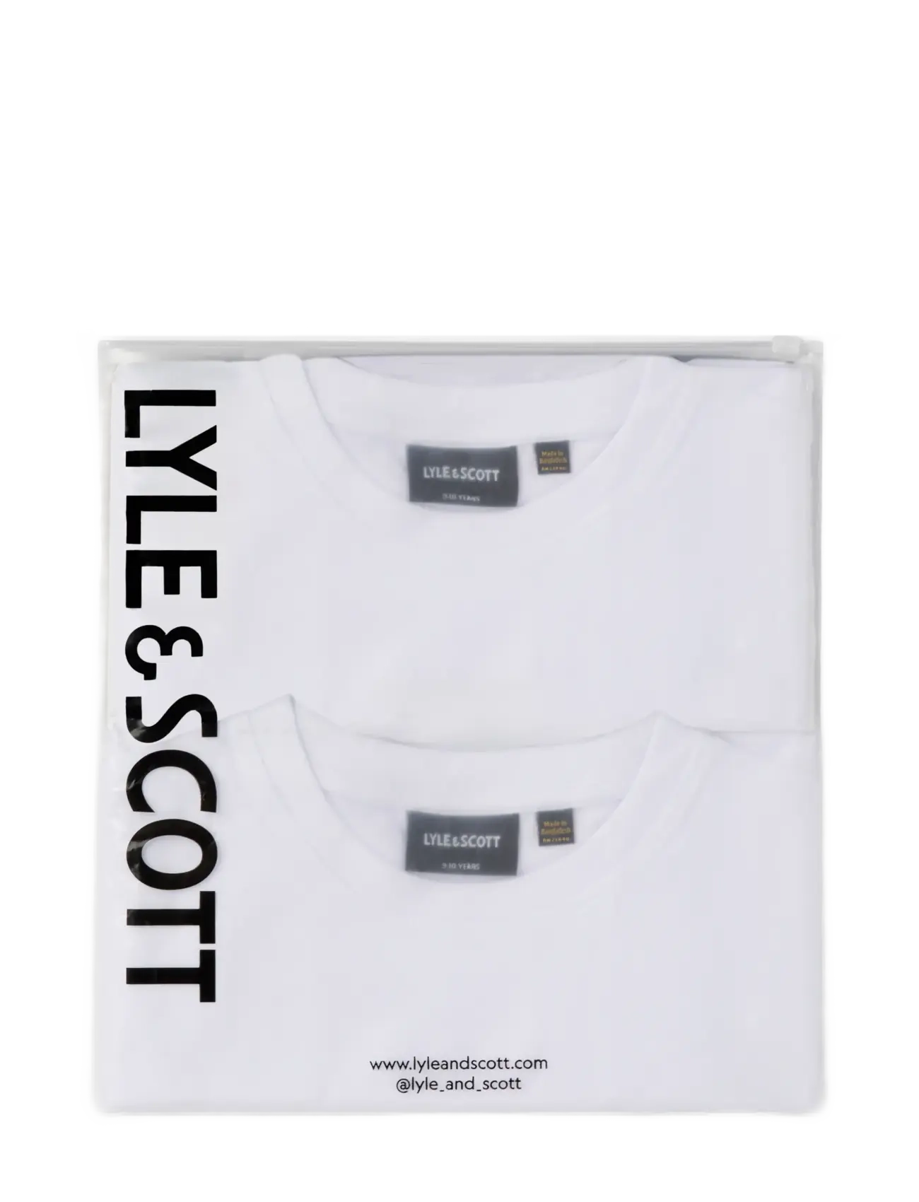 Lyle & Scott - 2-Pack Plain T-Shirt - kortärmade t-shirts - 626 white - 2