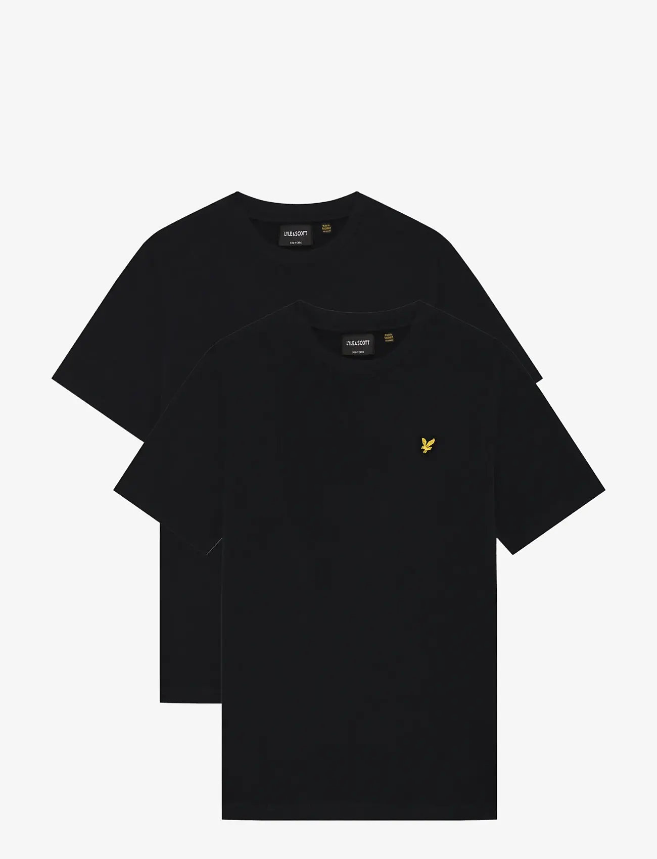 Lyle & Scott - 2-Pack Plain T-Shirt - kurzärmelige - z865 jet black - 0