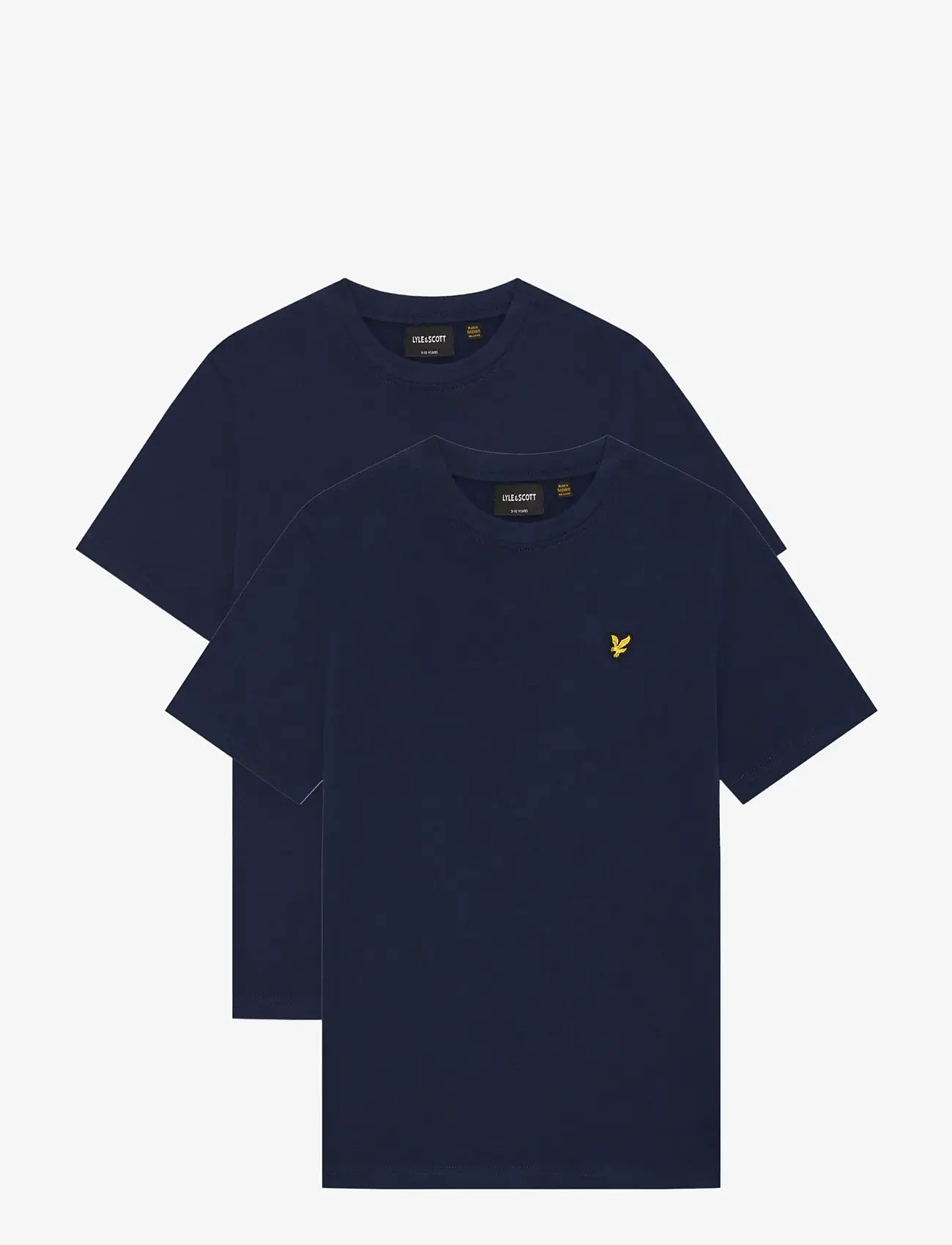 Lyle & Scott - 2-Pack Plain T-Shirt - kortärmade t-shirts - z99 navy - 0