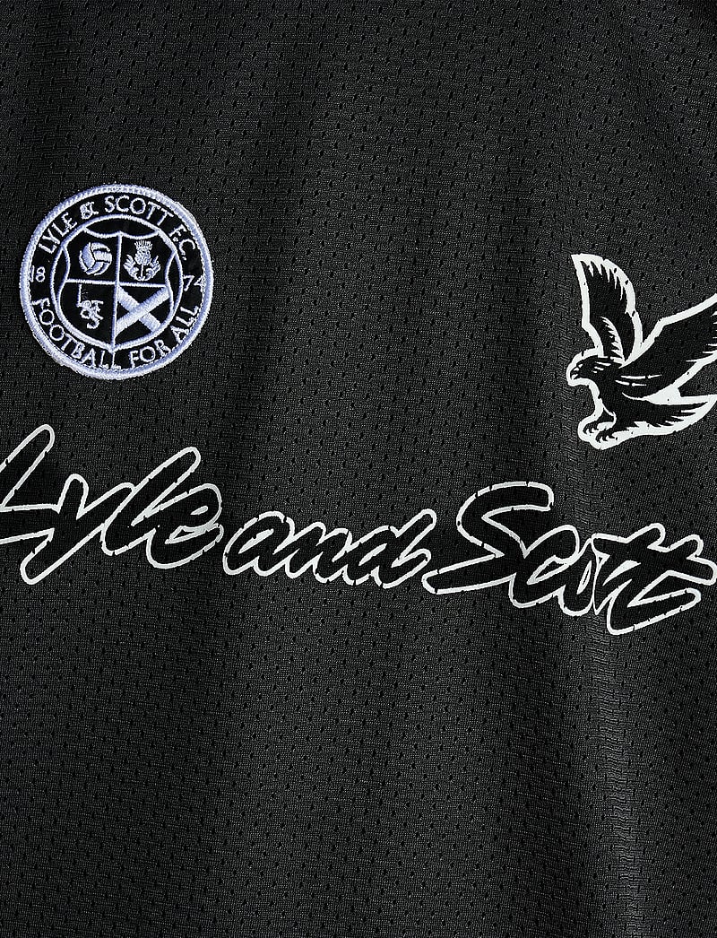 Lyle & Scott - Printed Airtex T-shirt - sportoberteile - z865 jet black - 5