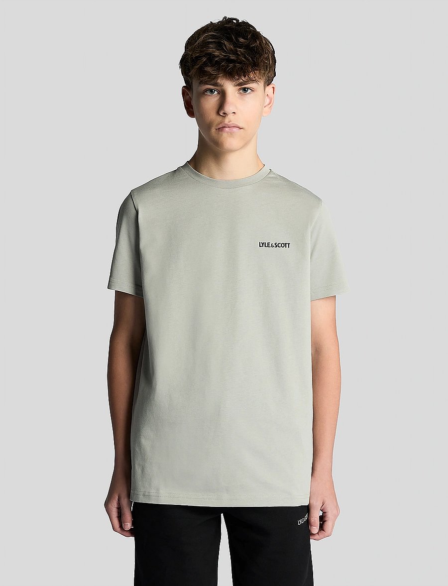 Lyle & Scott - Logo Print T-shirt - kurzärmelige - w742 cold grey - 0