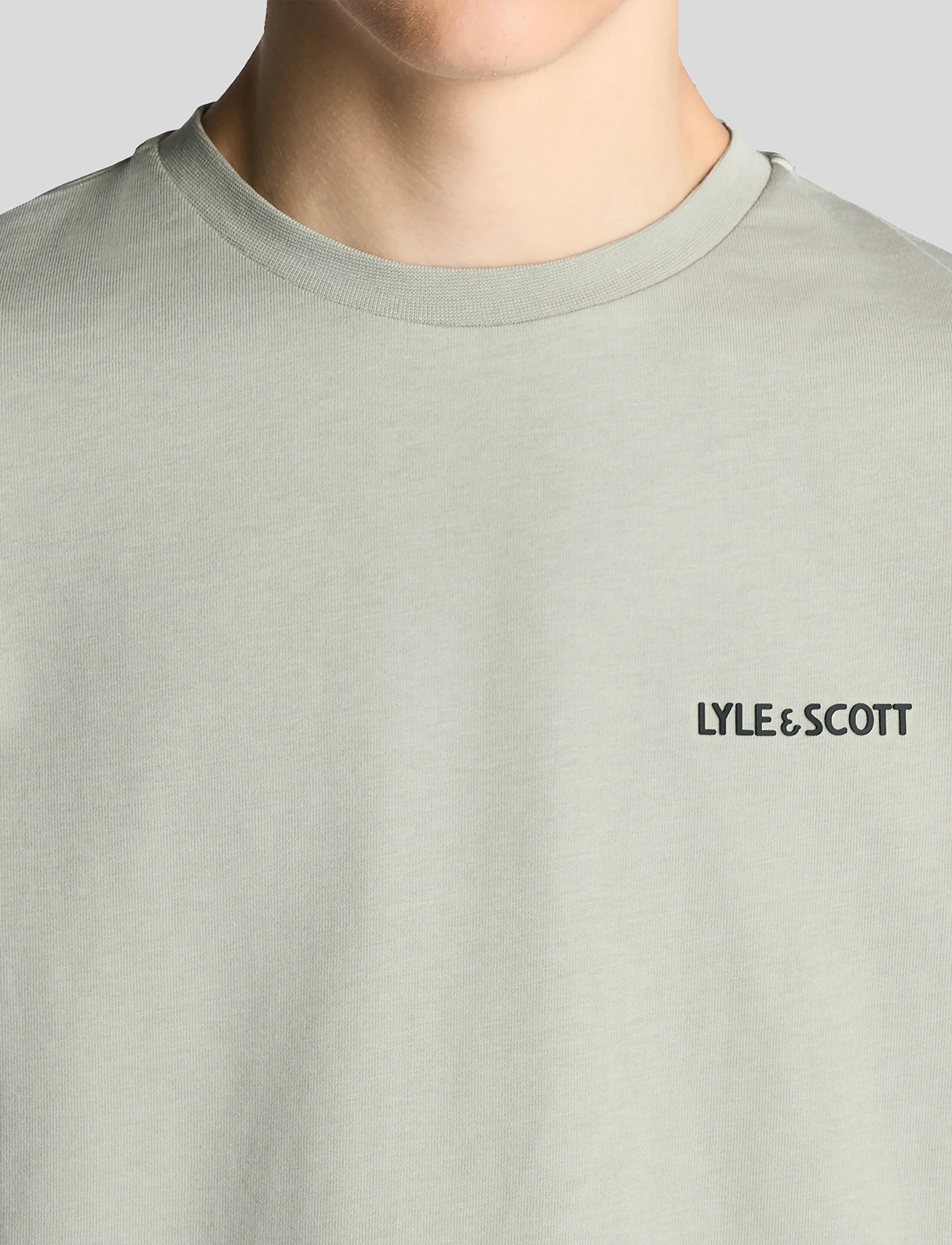 Lyle & Scott - Logo Print T-shirt - t-shirts à manches courtes - w742 cold grey - 4