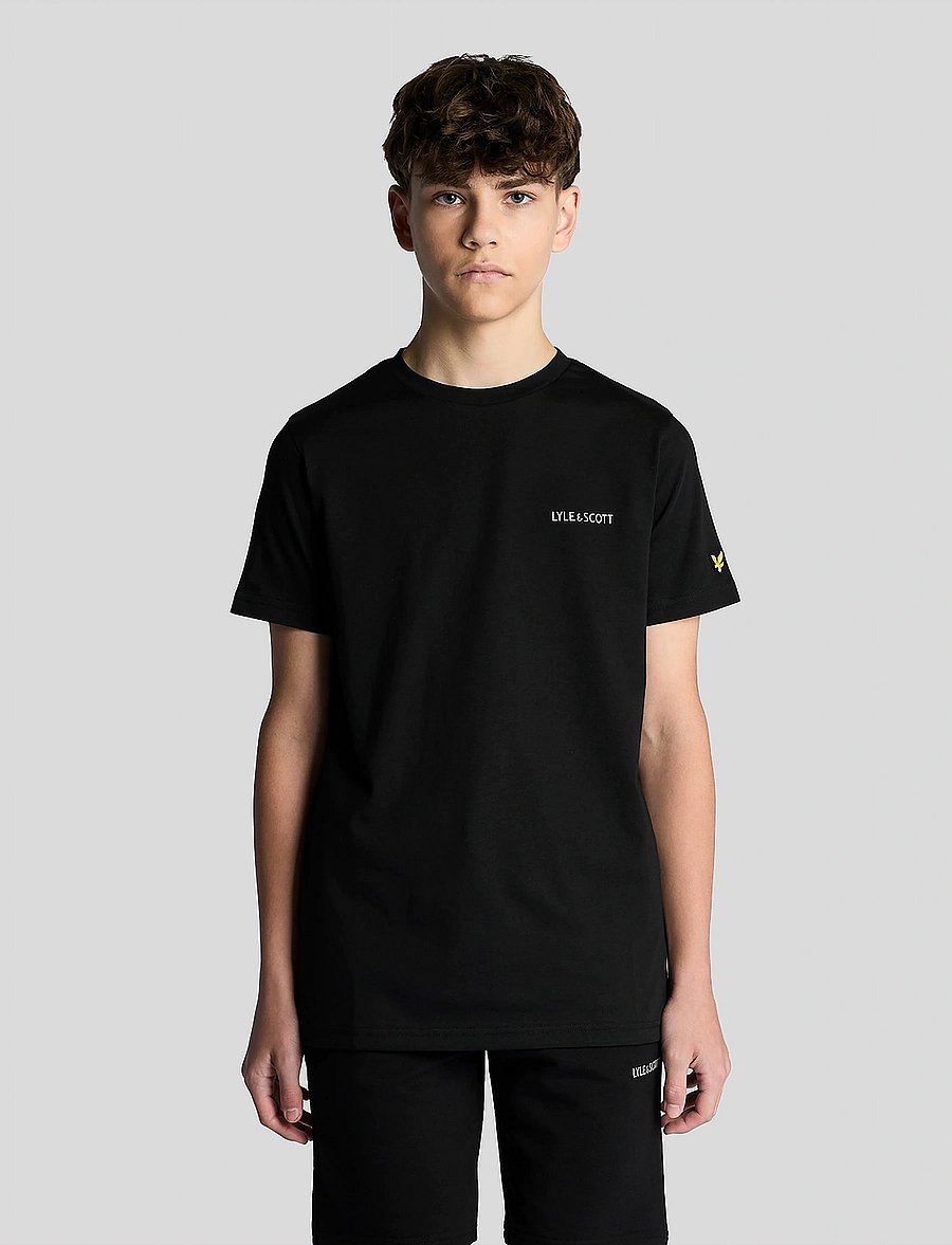 Lyle & Scott - Logo Print T-shirt - kurzärmelige - z865 jet black - 0