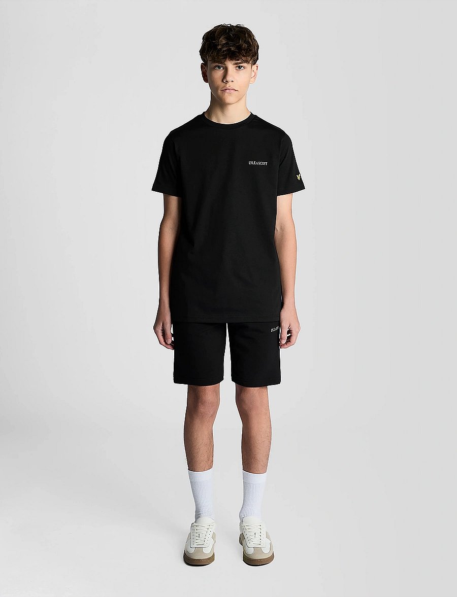 Lyle & Scott - Logo Print T-shirt - kurzärmelige - z865 jet black - 2