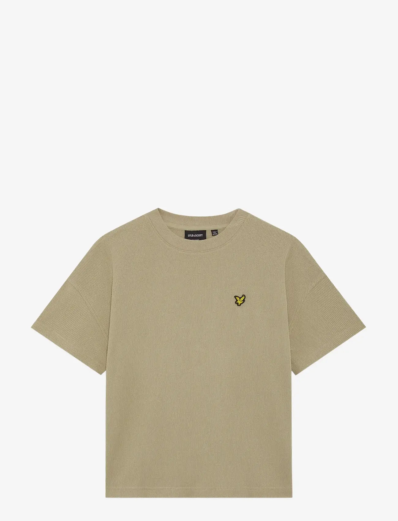 Lyle & Scott - Waffle T-shirt - kortærmede t-shirts - x37 dark sand - 0