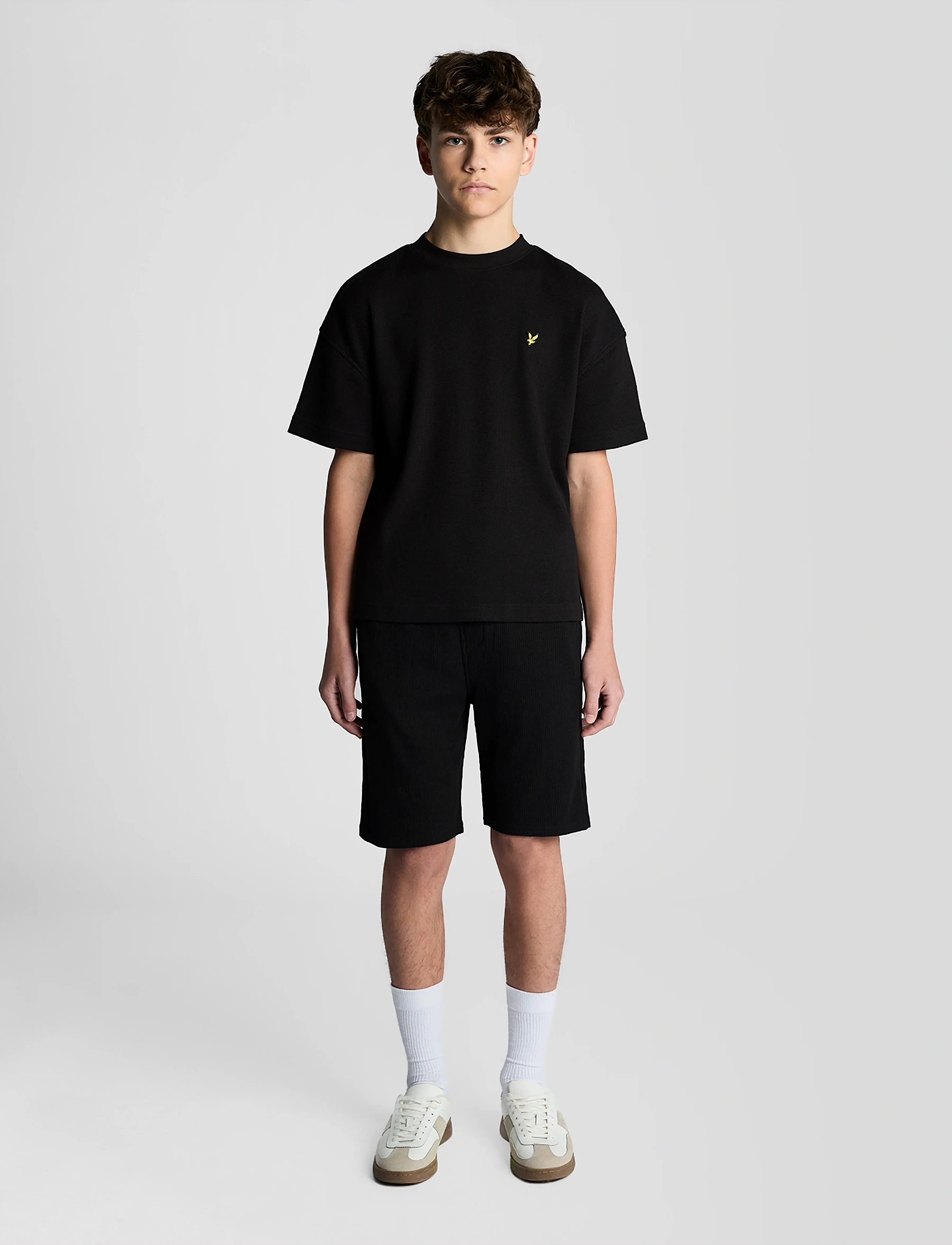 Lyle & Scott - Waffle T-shirt - kurzärmelige - z865 jet black - 2