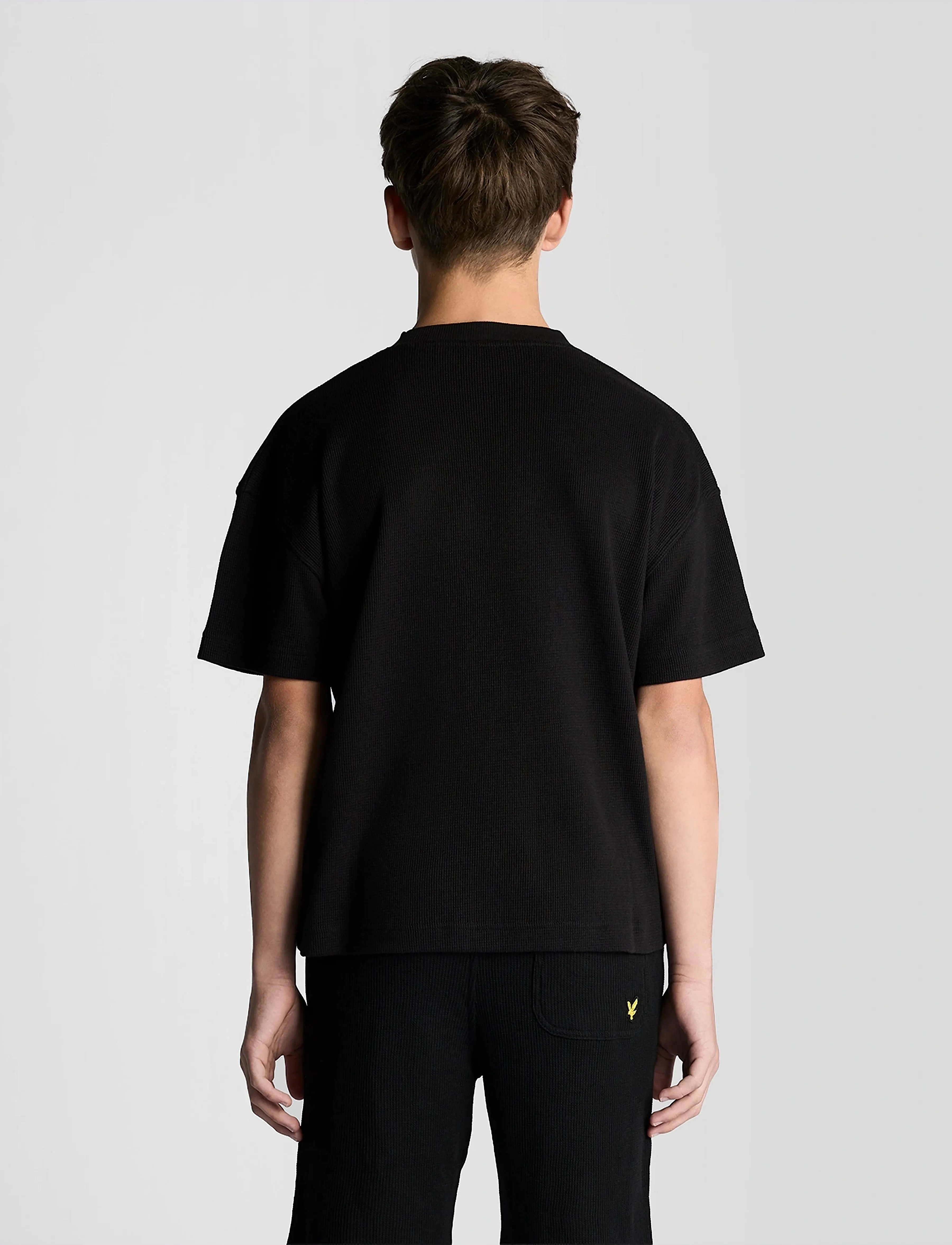 Lyle & Scott - Waffle T-shirt - kurzärmelige - z865 jet black - 3
