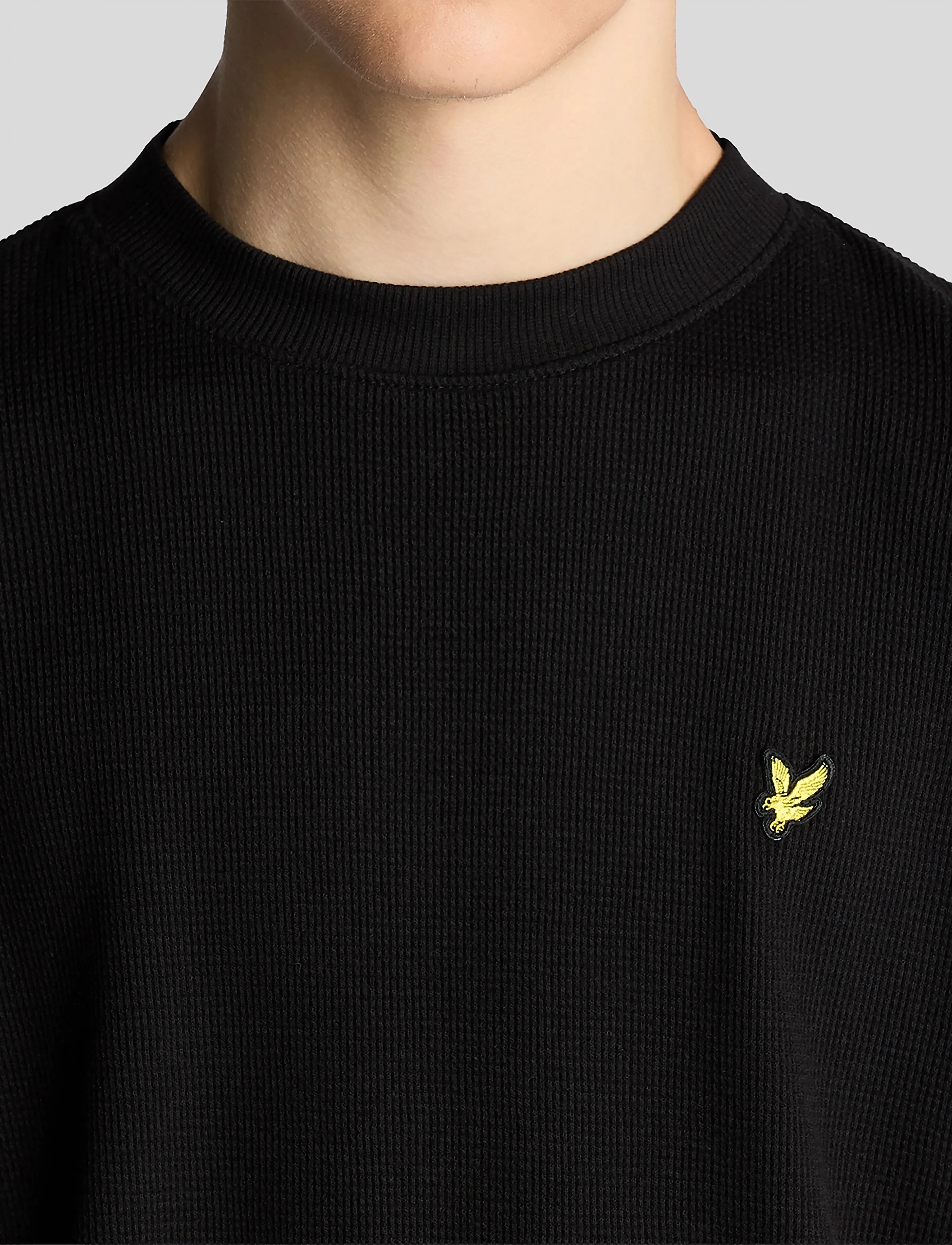 Lyle & Scott - Waffle T-shirt - kurzärmelige - z865 jet black - 4