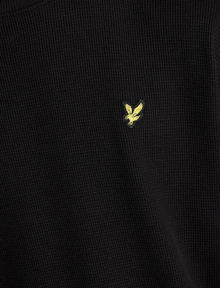Lyle & Scott - Waffle T-shirt - kortærmede t-shirts - z865 jet black - 5