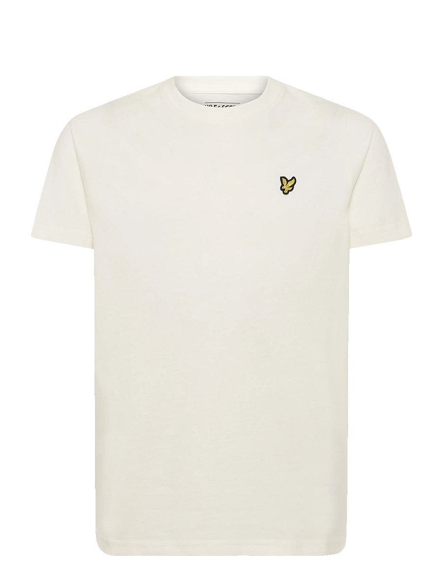 Lyle & Scott - Midweight Cotton Plain T-Shirt - kurzärmelige - chalk - 0