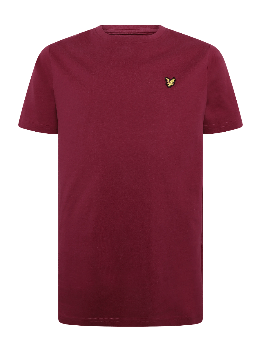 Lyle & Scott - Midweight Cotton Plain T-Shirt - kurzärmelige - rich burgundy - 0
