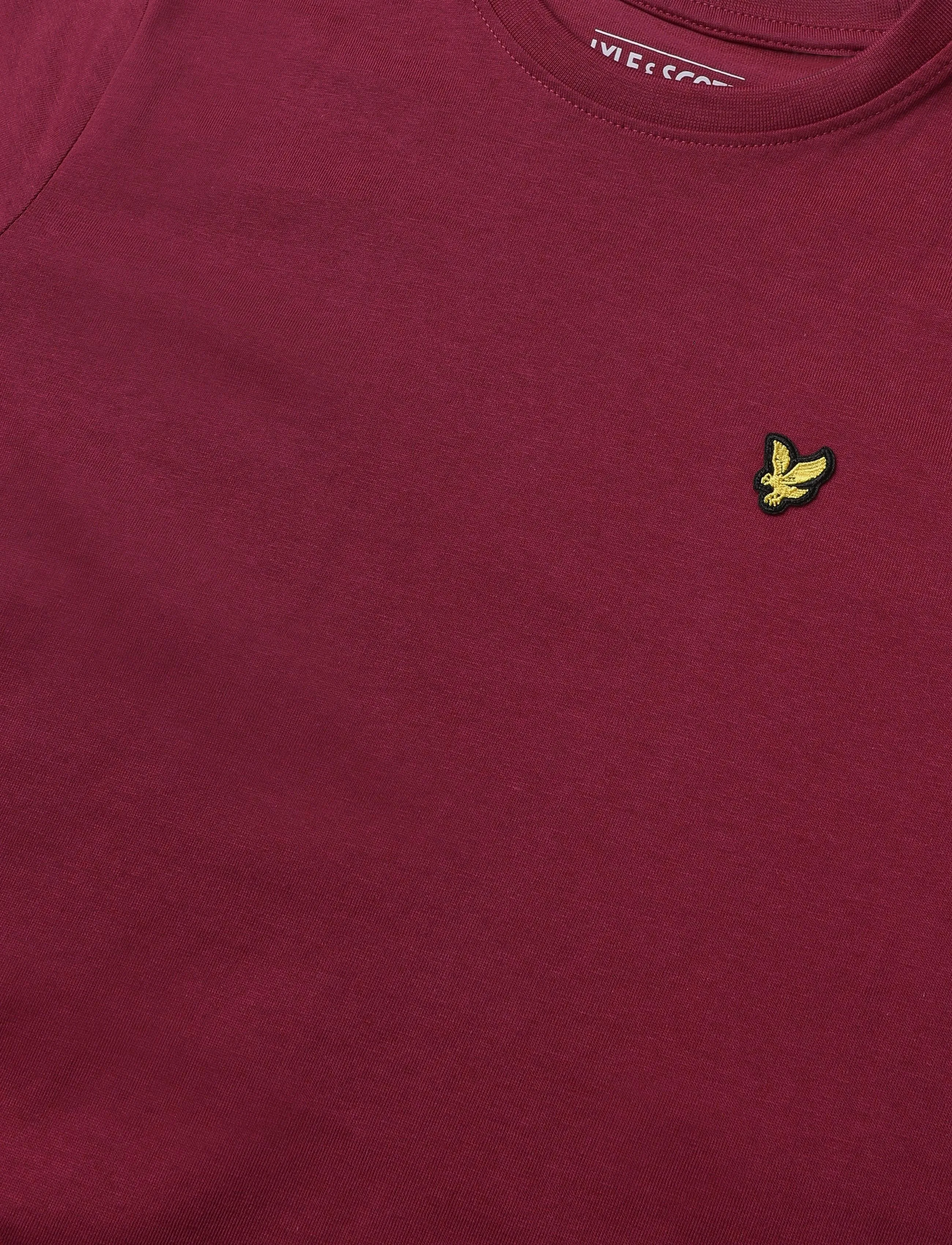Lyle & Scott - Midweight Cotton Plain T-Shirt - kortärmade t-shirts - rich burgundy - 2
