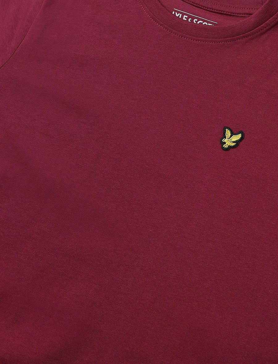 Lyle & Scott - Midweight Cotton Plain T-Shirt - kurzärmelige - rich burgundy - 2