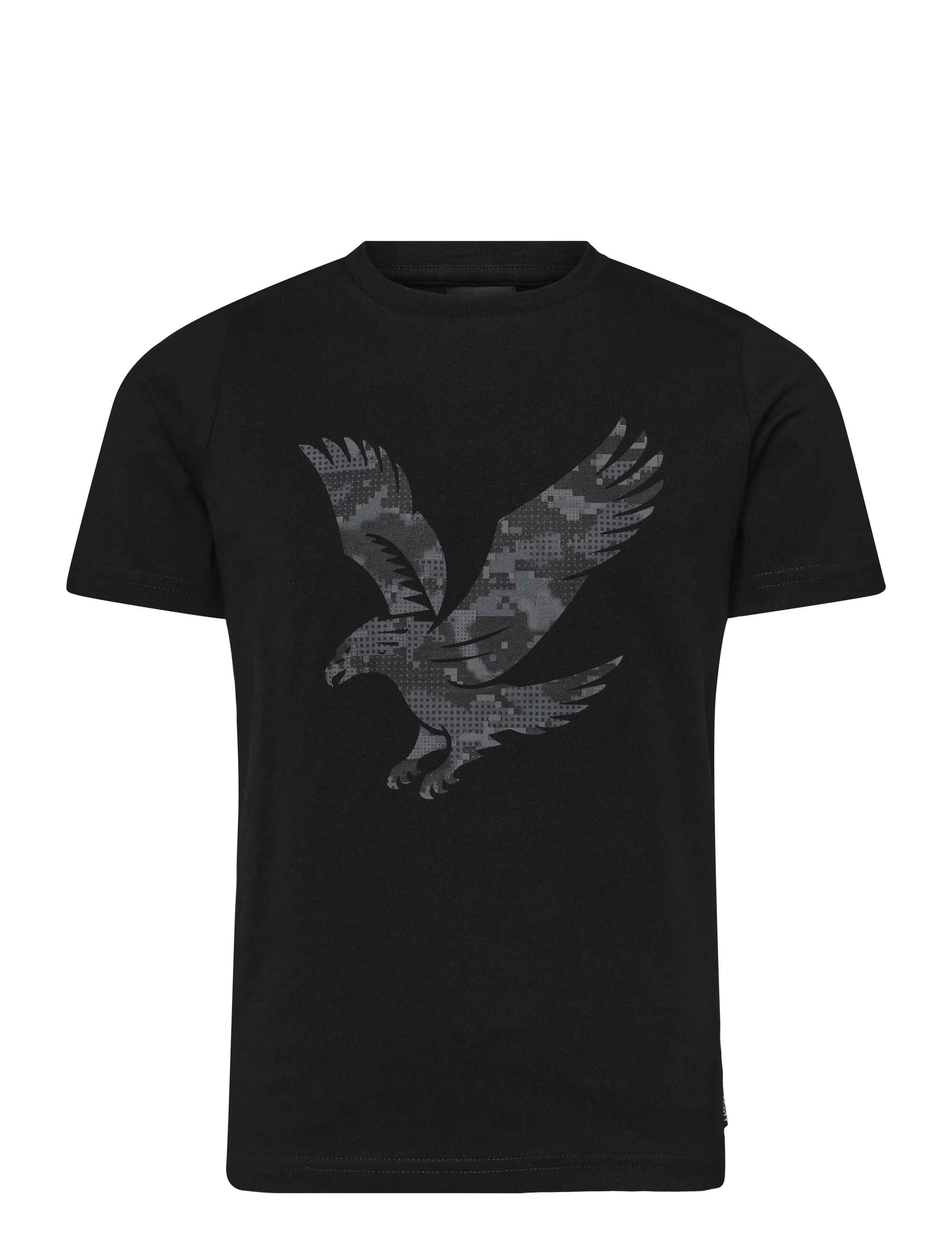 Lyle & Scott Pixelated Eagle Graphic T-shirt - T-särgid - JET BLACK / black