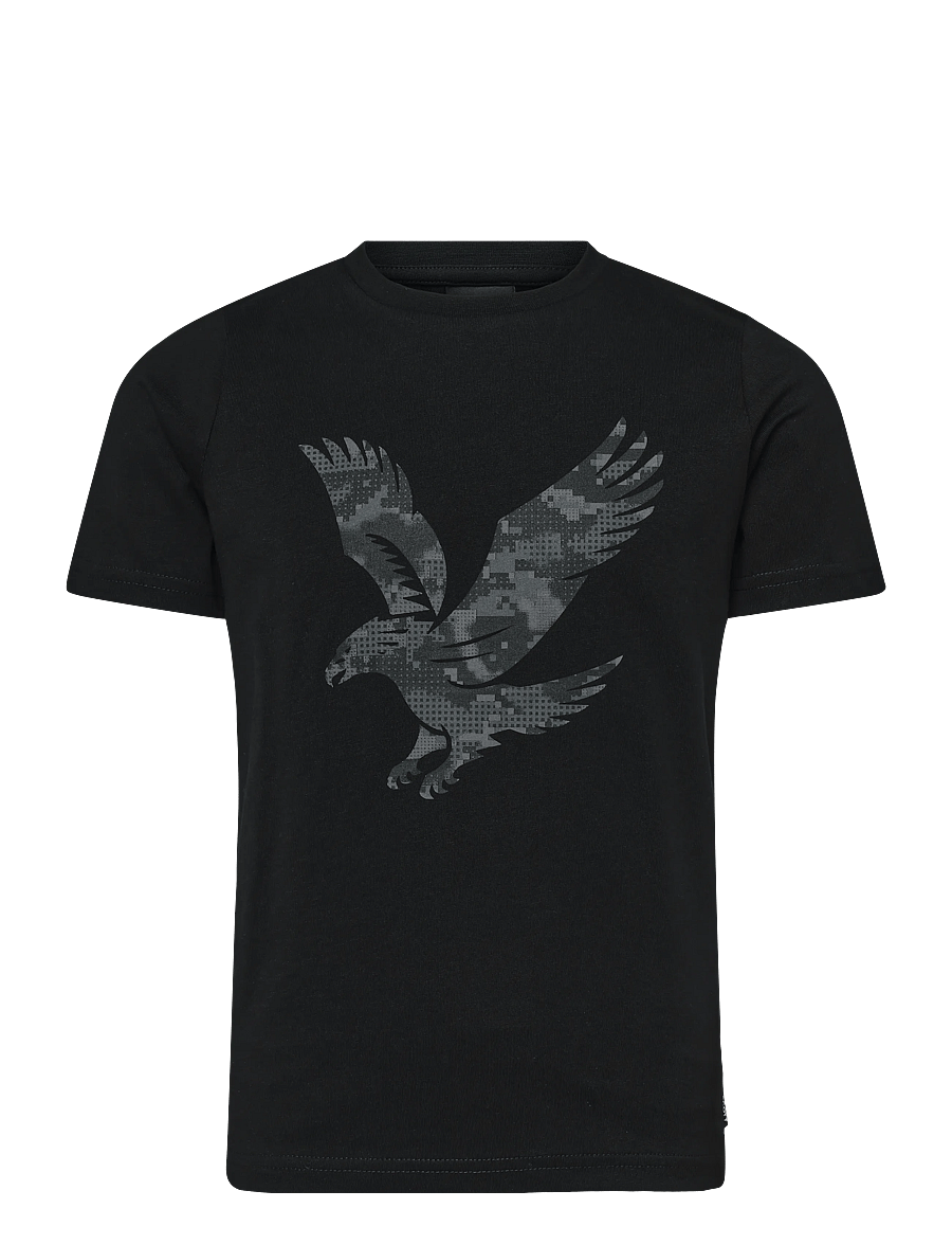 Lyle & Scott - Pixelated Eagle Graphic T-shirt - kurzärmelige - jet black - 0