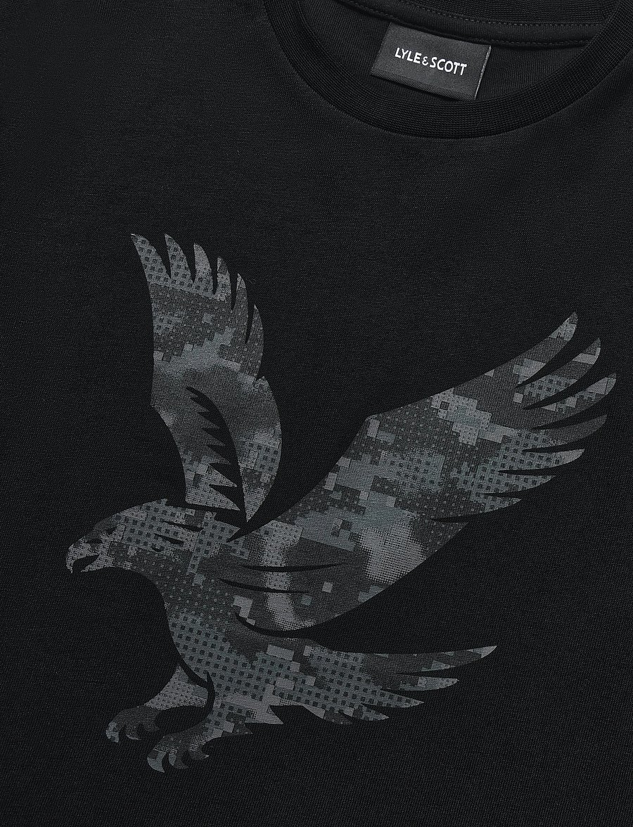 Lyle & Scott - Pixelated Eagle Graphic T-shirt - kurzärmelige - jet black - 2