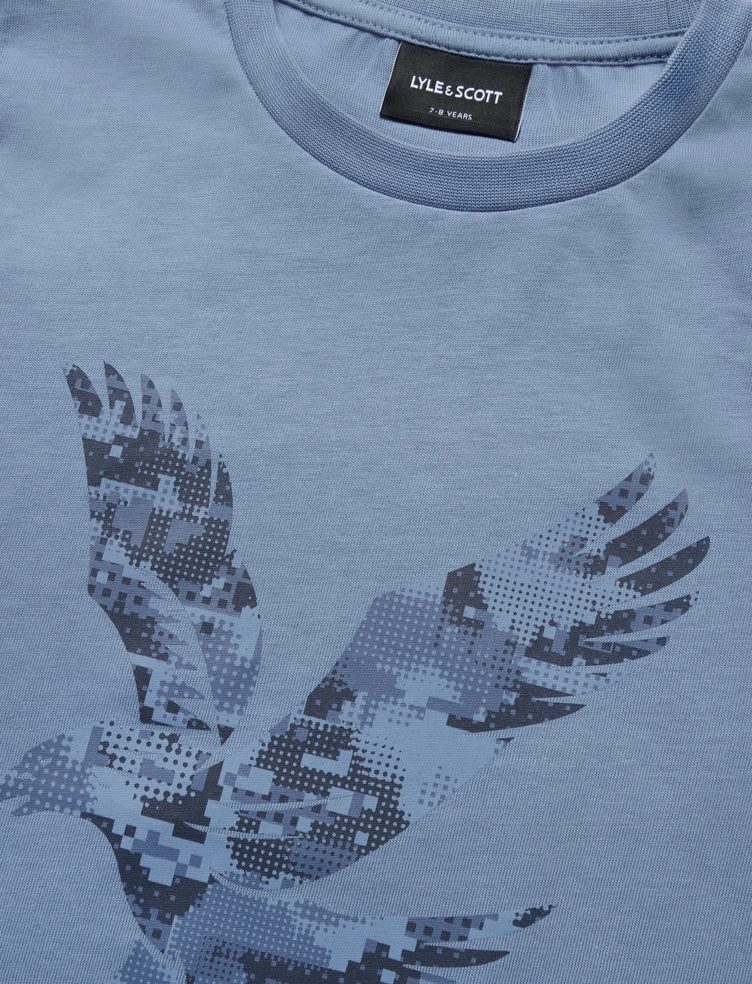 Lyle & Scott - Pixelated Eagle Graphic T-shirt - lühikeste varrukatega t-särgid - power blue - 2