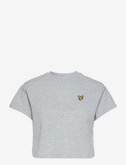 Lyle & Scott - Cropped T-shirt - laveste priser - light grey marl - 0