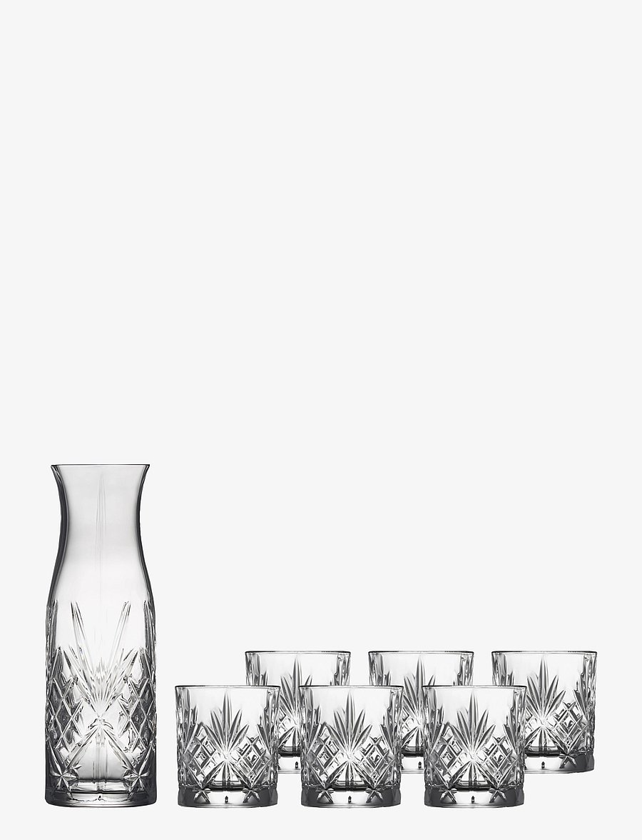 Lyngby Glas - Carafe set Melodia 7 pcs Crystal - transparen - 1