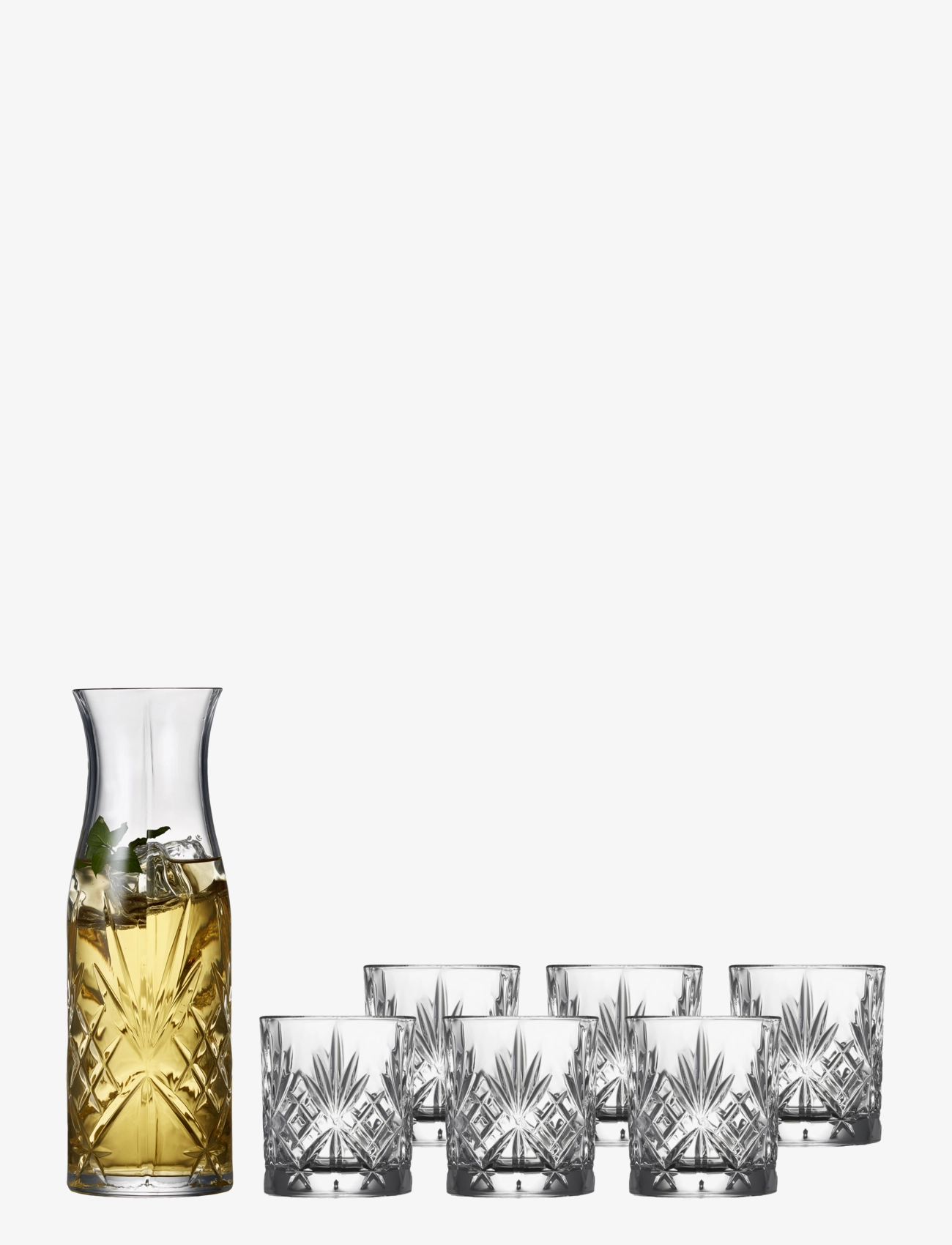 Lyngby Glas - Karaffset melodia 7 delar kristall - transparen - 2