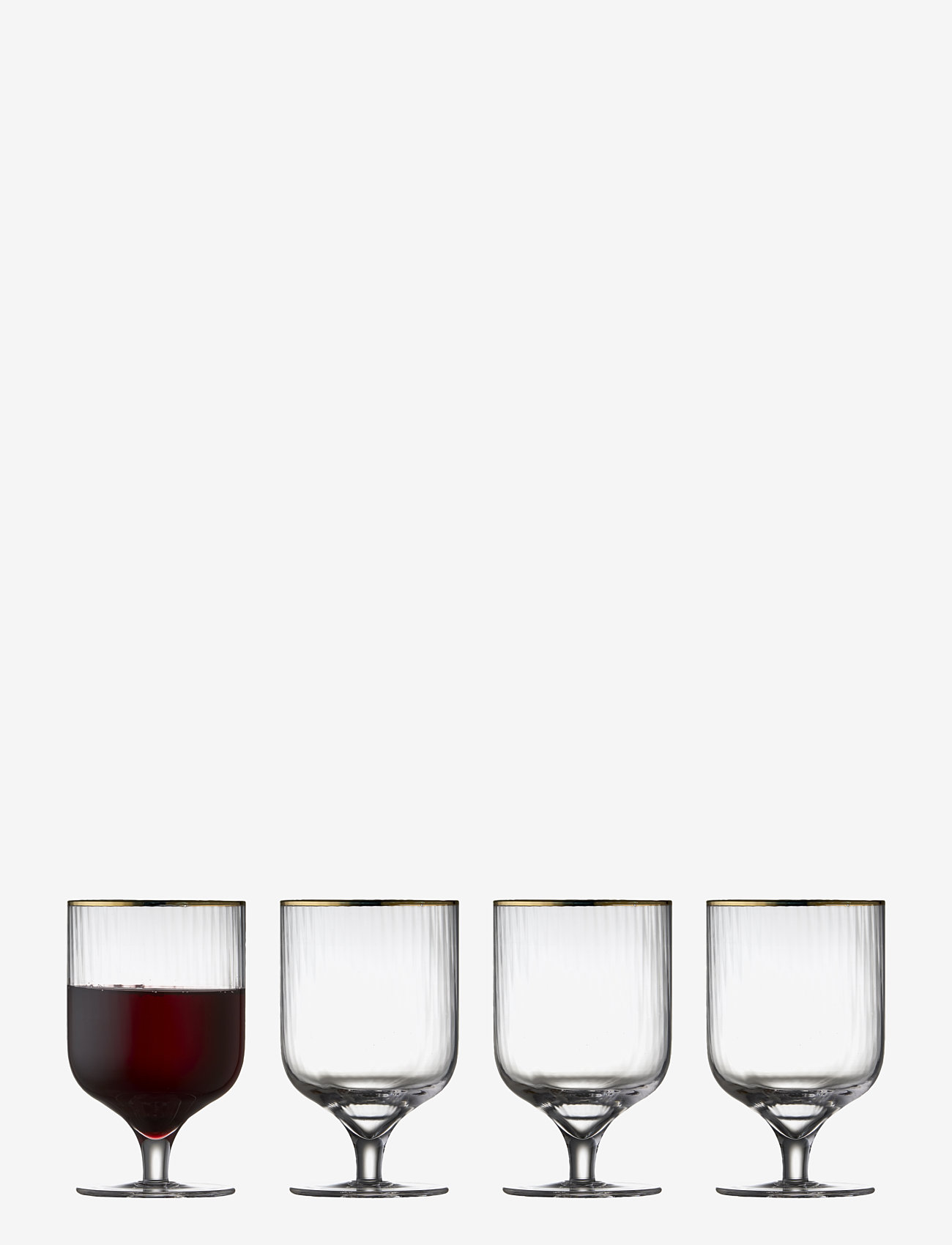 Lyngby Glas - Wine glass Palermo Gold 30cl 4pcs - laagste prijzen - transparen - 0