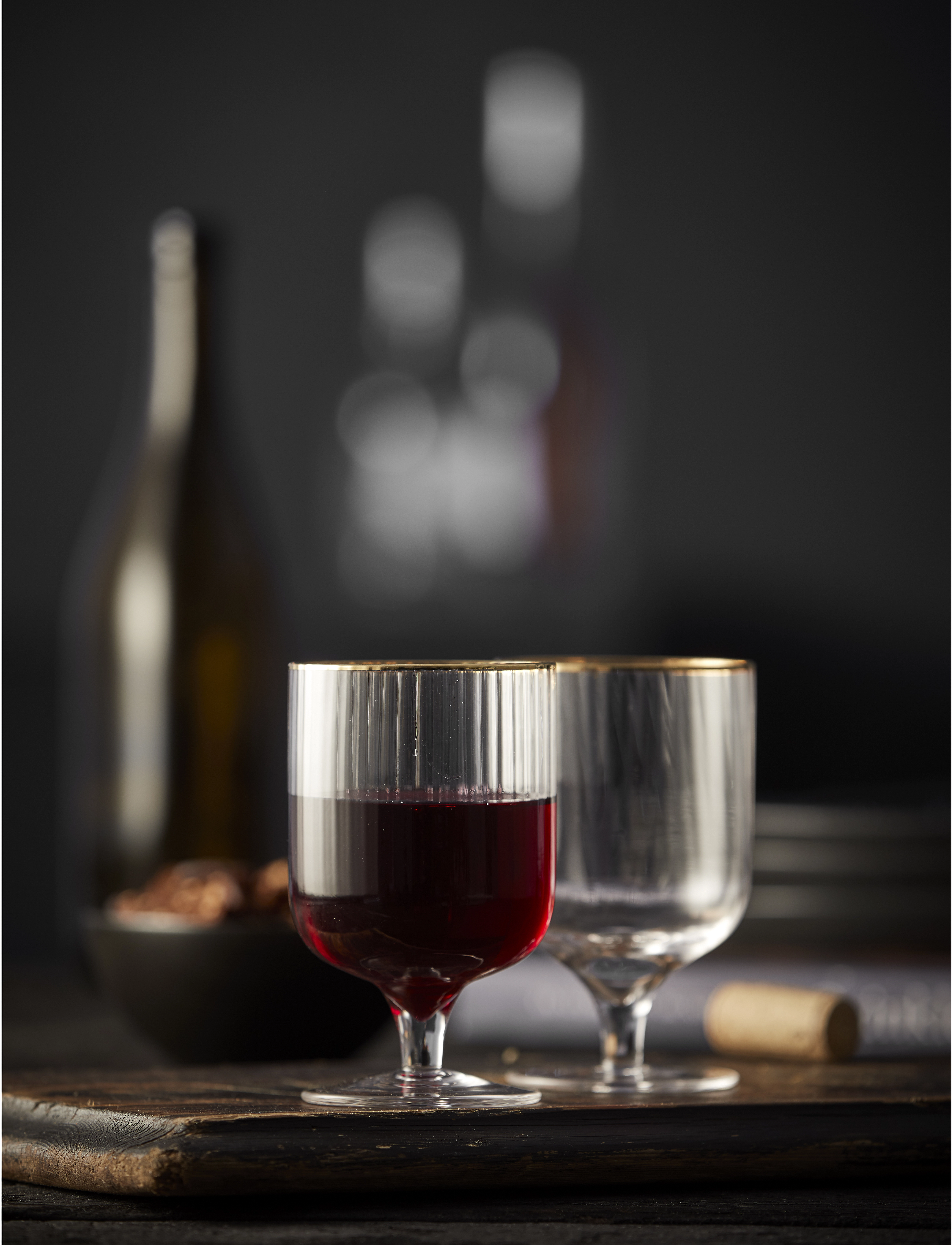 Lyngby Glas Vinglas Palermo Gold 30Cl 4Stk, 30 cl, Wine Glass, Nackt - Red Glasses, Homeware