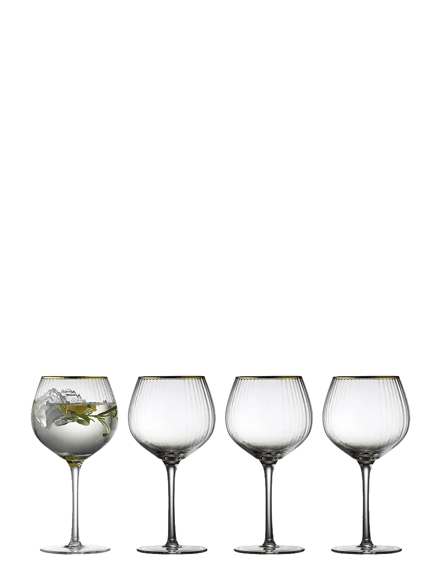 Lyngby Glas - Gin & tonic glass Palermo Gold 65cl 4pcs - kokteili- ja martiiniklaasid - transparen - 1