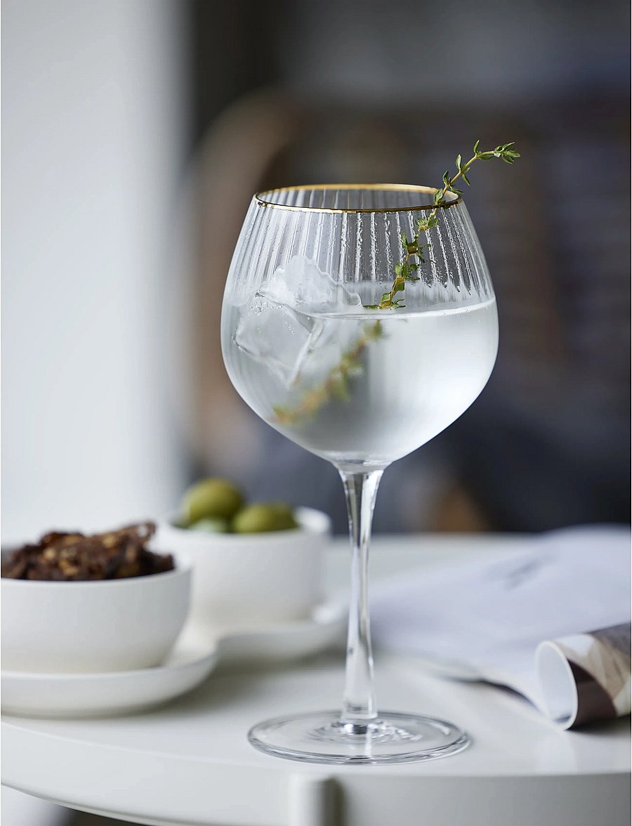 Lyngby Glas - Gin & tonic glass Palermo Gold 65cl 4pcs - kokteili- ja martiiniklaasid - transparen - 5
