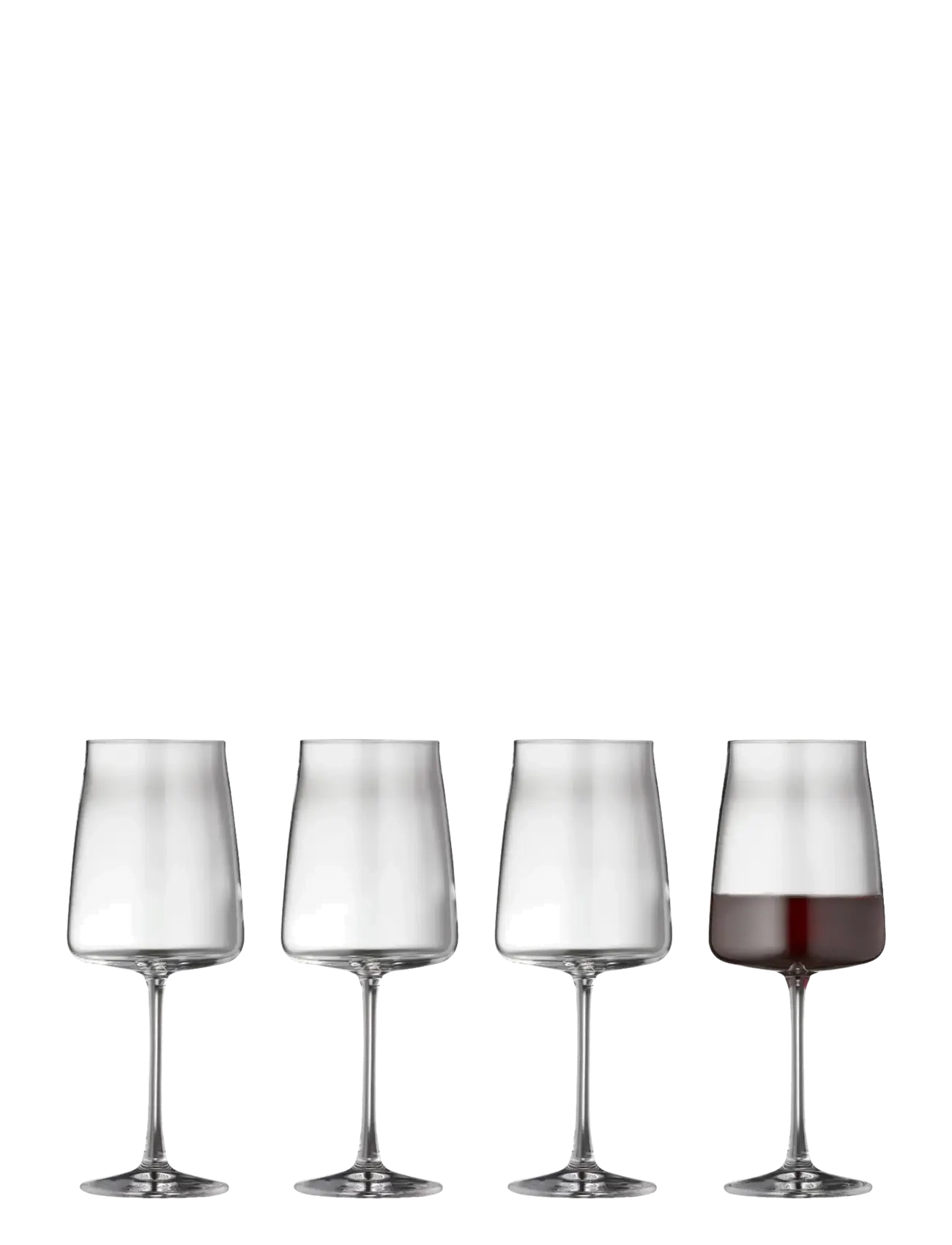 Lyngby Glas Rødvinsglas Zero 4 Stk., Rød Vinglases, Nude, Str: 54 CL