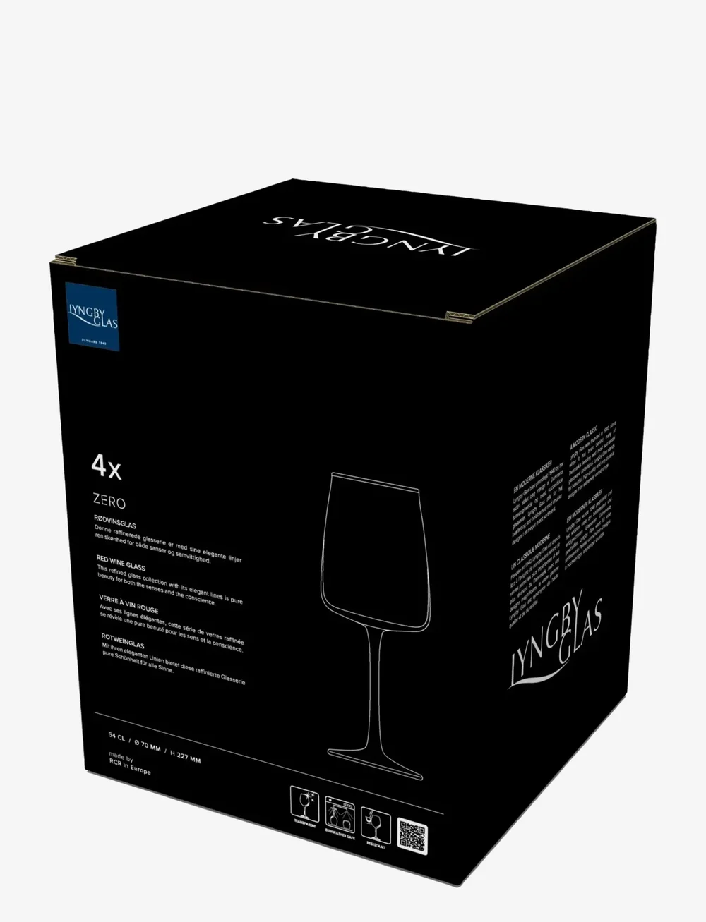 Lyngby Glas - Red wine glass Zero 4 pcs - rotweingläser - klar - 3