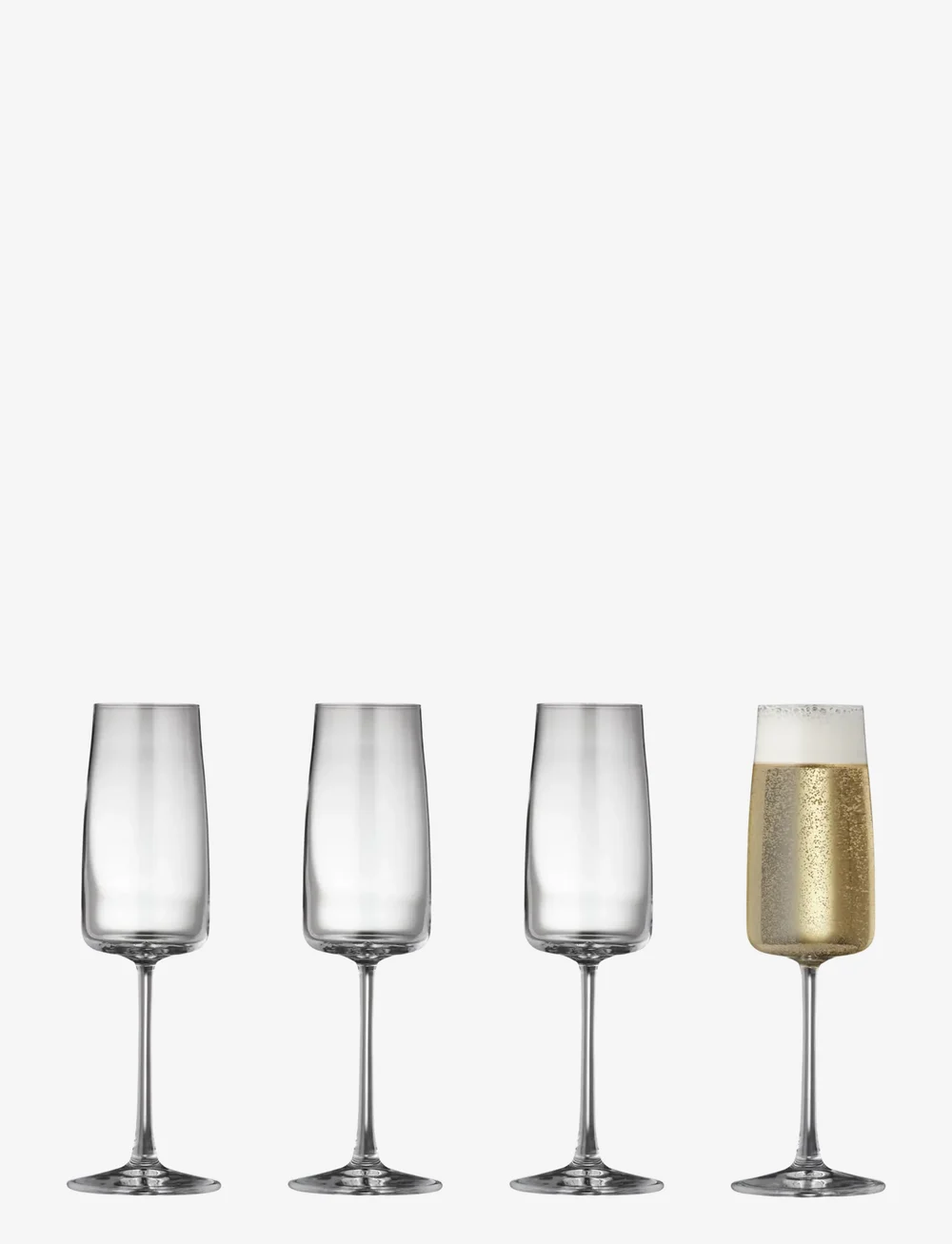 Lyngby Glas - Champagne glass Zero 4 pcs - nach preis einkaufen - klar - 0