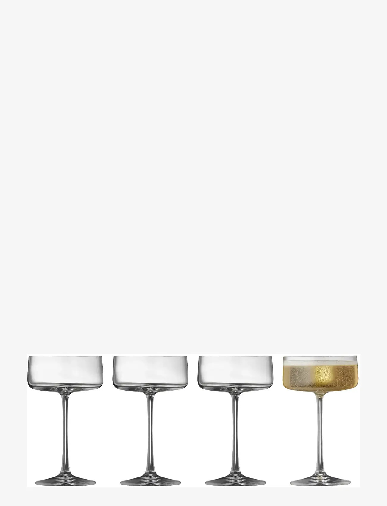 Lyngby Glas - Champagne coupe Zero 4 pcs - champagne glasses - klar - 0
