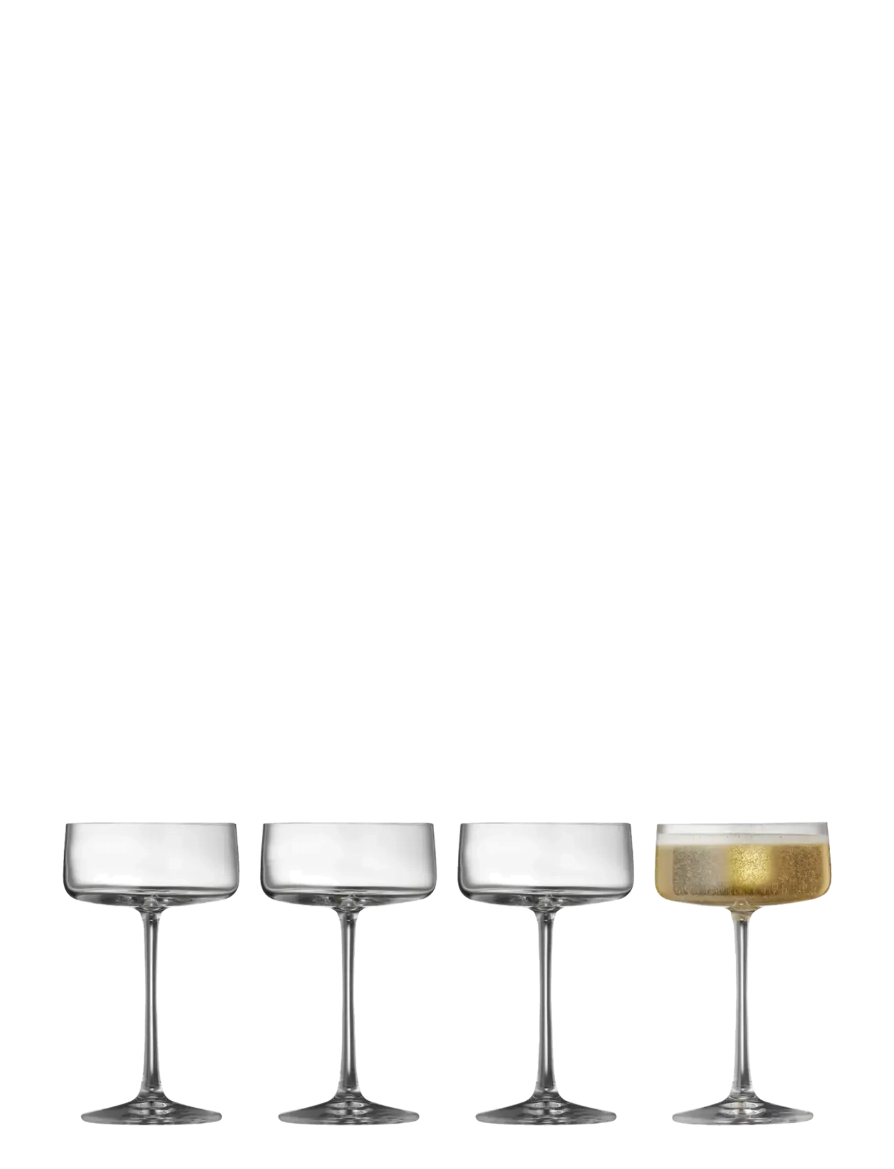 Lyngby Glas Champagneskål Zero 4 stk. - Borddækning - KLAR / clear