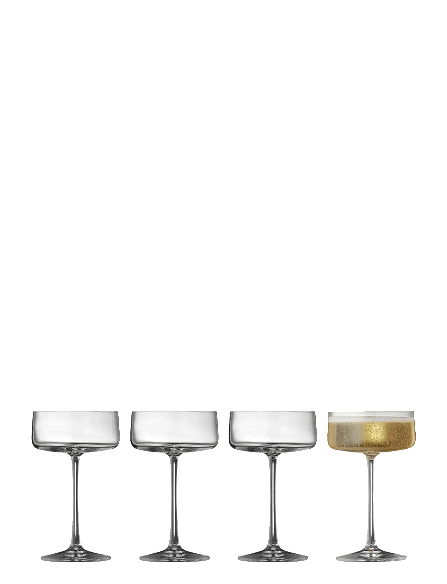 Lyngby Glas - Champagne coupe Zero 4 pcs - Šampanjaklaasid - klar - 1
