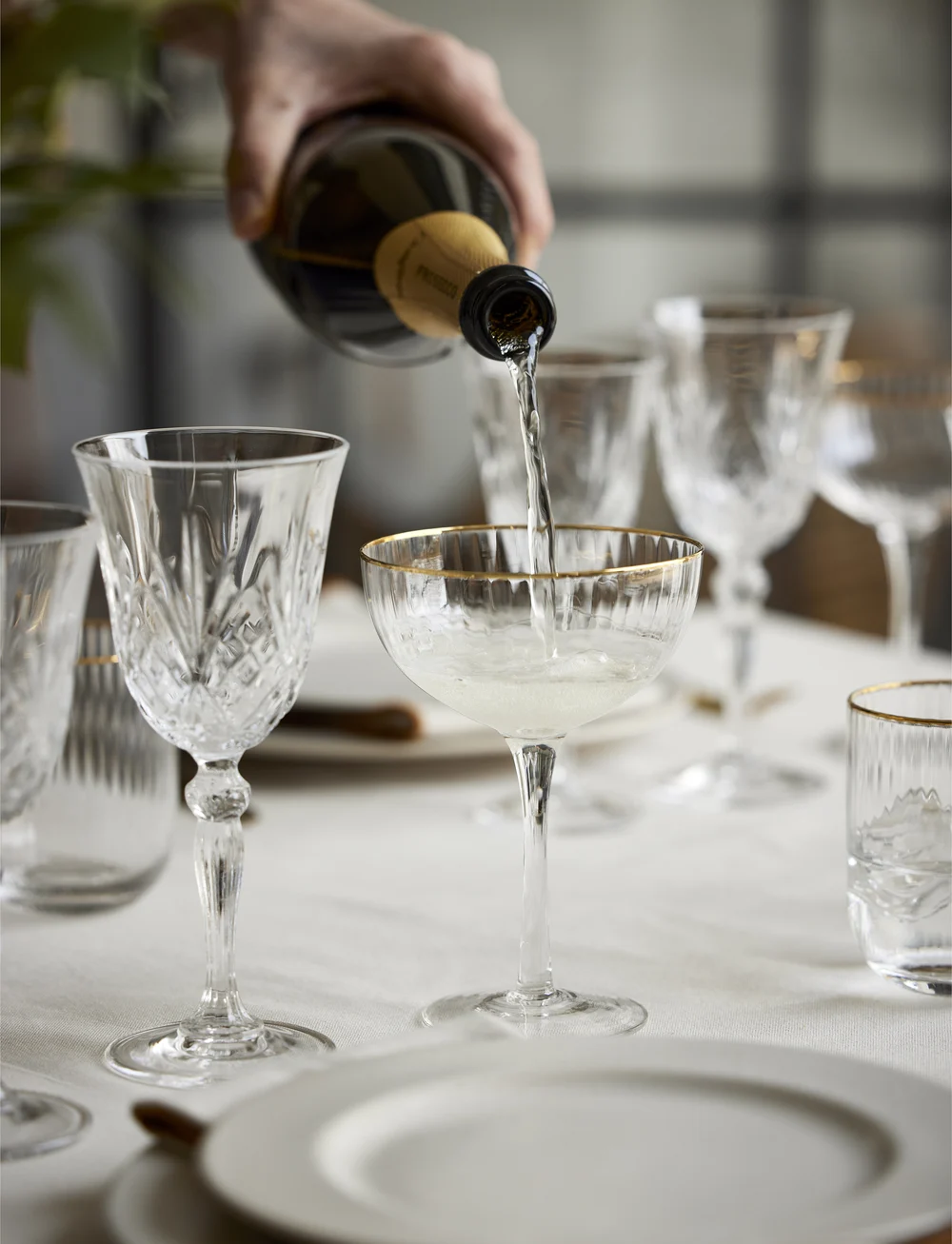 Lyngby Glas - Cocktail glass Palermo Gold 31.5cl 4pcs - nach preis einkaufen - transparen - 5